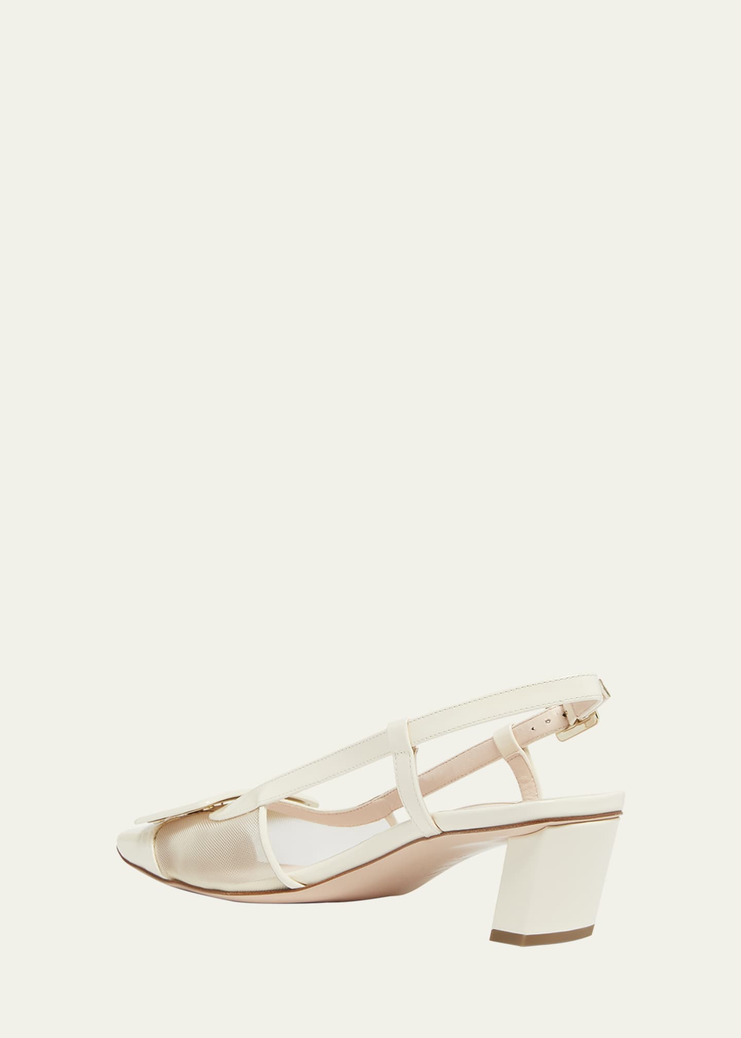 Roger Vivier Belle Vivier Mesh Buckle Slingback Pumps Image 2 of 4