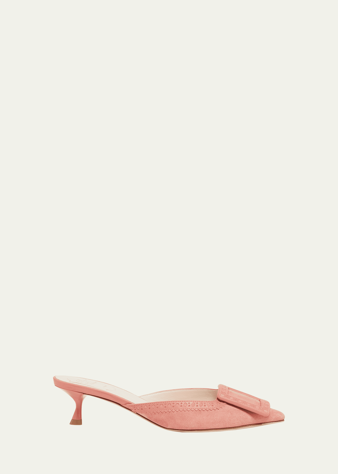 Roger Vivier I Love Vivier Mixed Leather Mule Pumps Image 1 of 4
