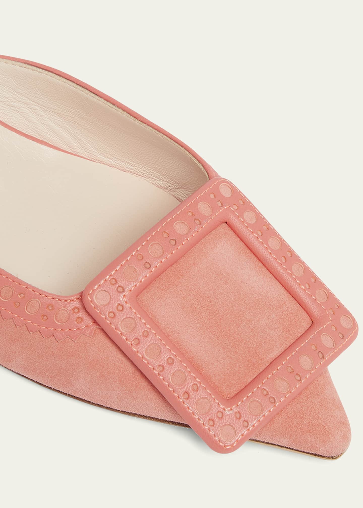 Roger Vivier I Love Vivier Mixed Leather Mule Pumps Image 3 of 4