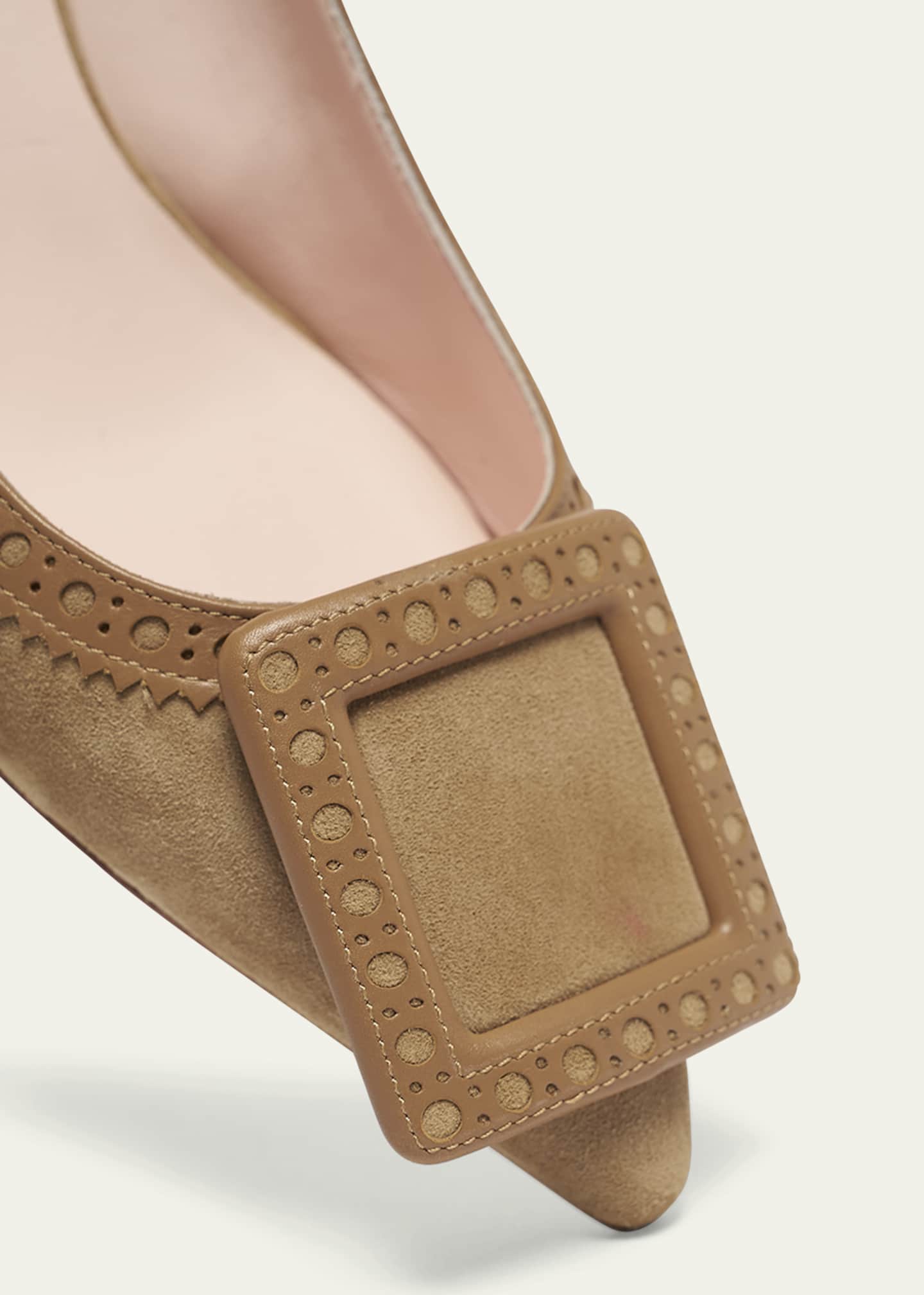 Roger Vivier I Love Vivier Mixed Leather Kitten Pumps Image 3 of 4