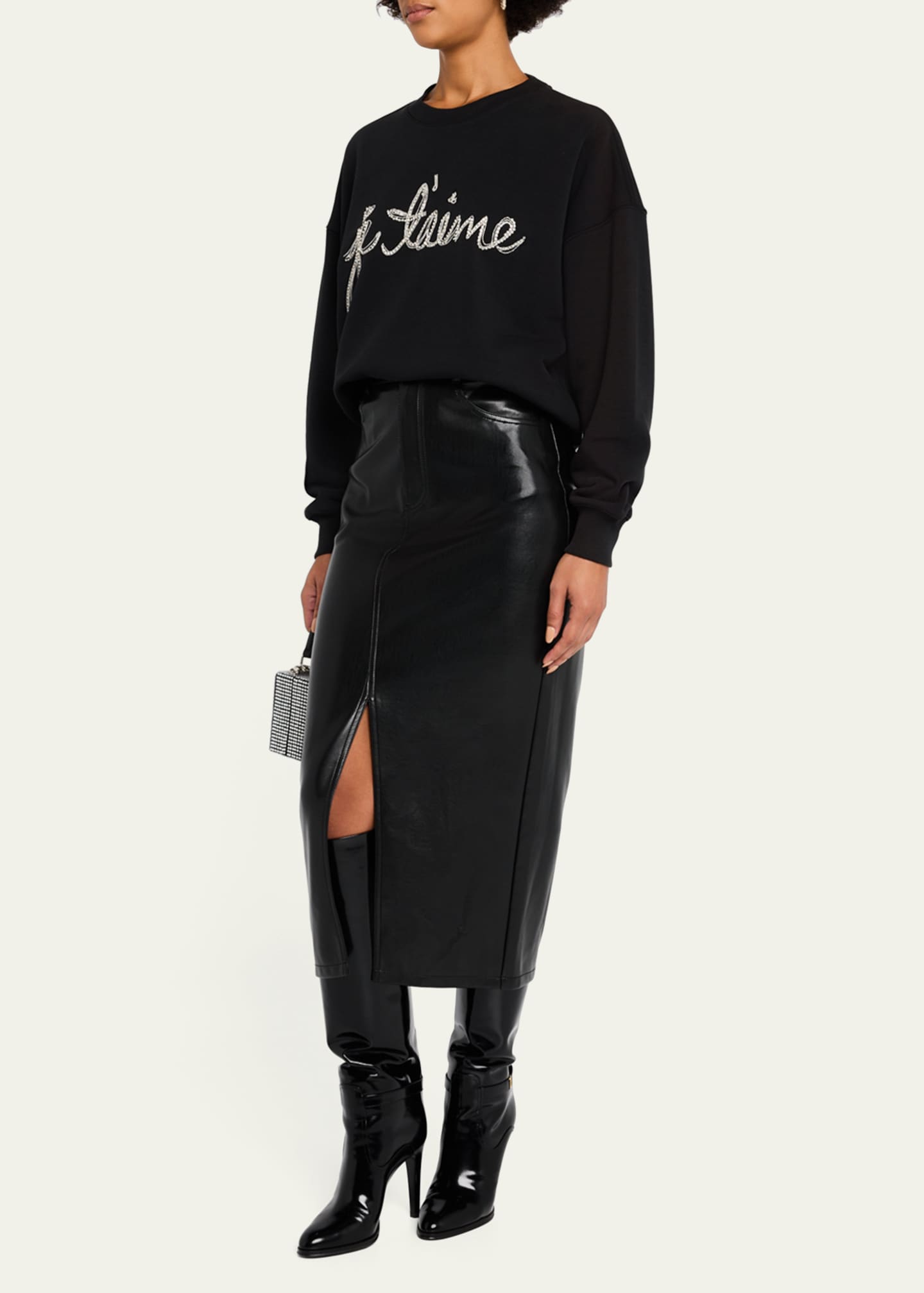 Cinq a Sept Brandy Je T'aime Chain-Trim Pullover Image 2 of 5
