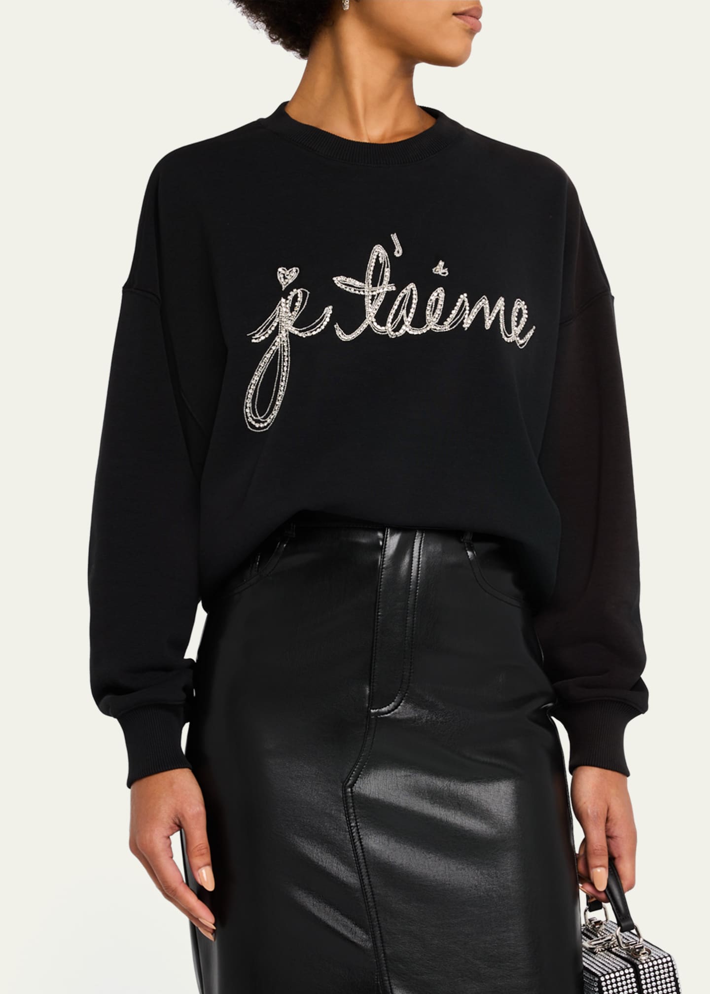 Cinq a Sept Brandy Je T'aime Chain-Trim Pullover Image 4 of 5