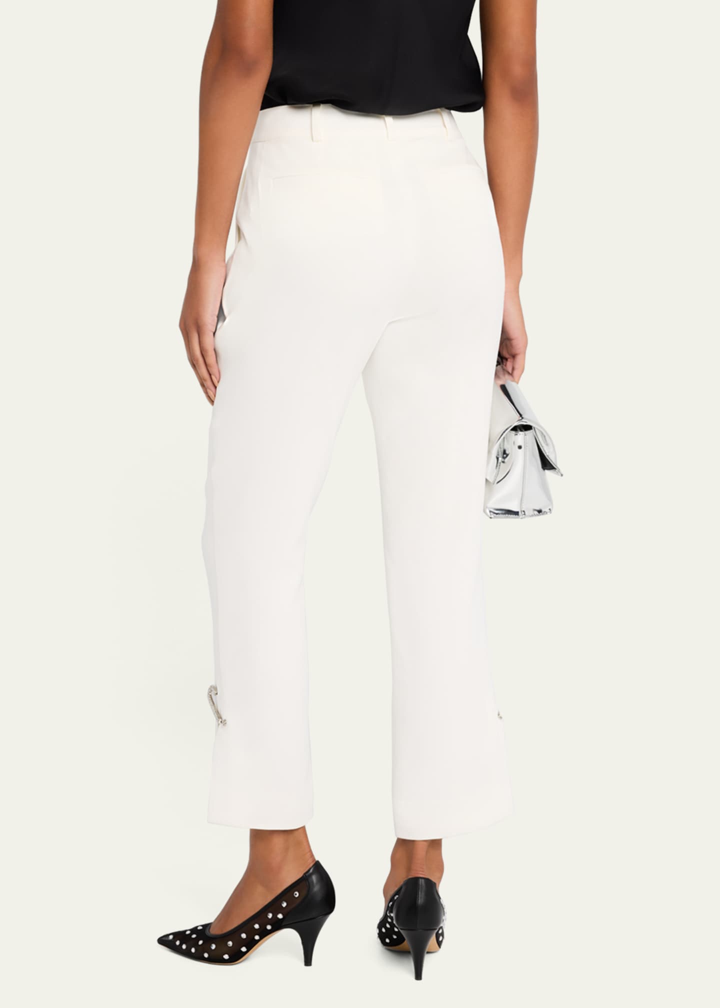 Cinq a Sept Kerry Cropped Rhinestone Pin Pants Image 3 of 5