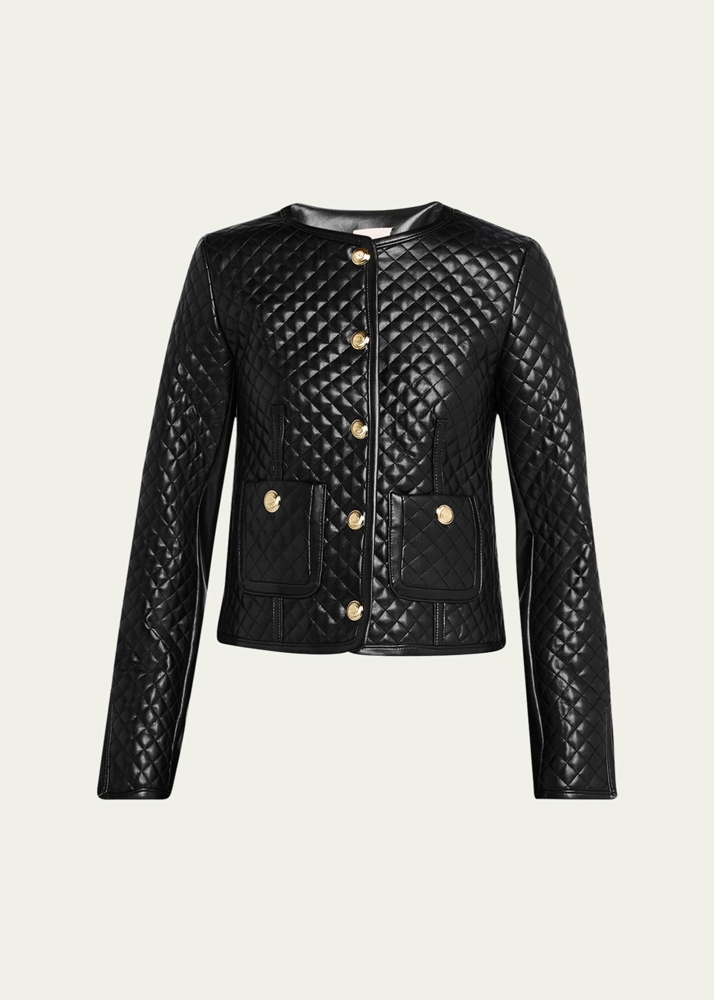Cinq a Sept Brooke Quilted Vegan Leather Jacket Image 1 of 5