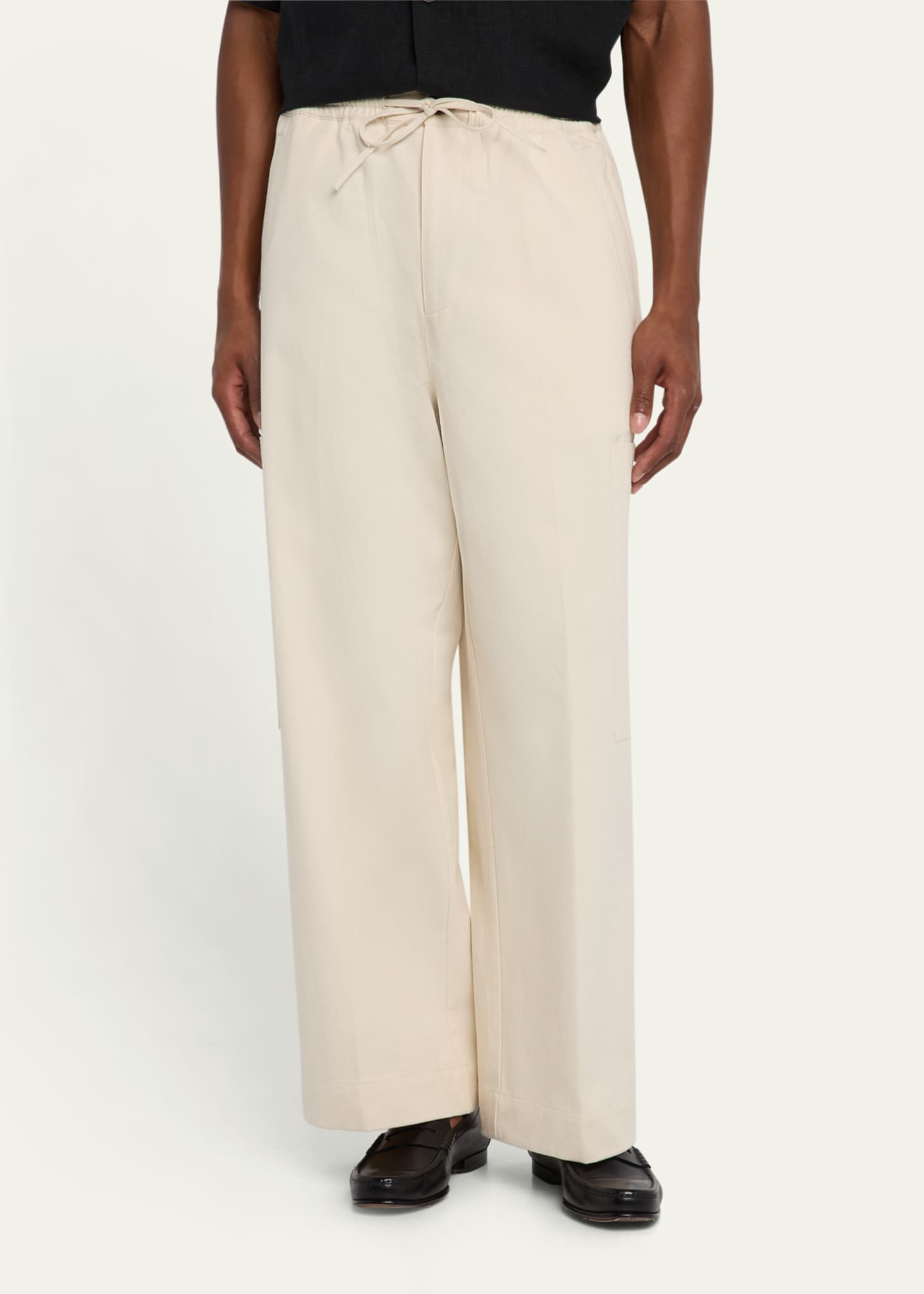 Rohe Men's Cotton Drawstring Cargo Trousers Image 4 of 5