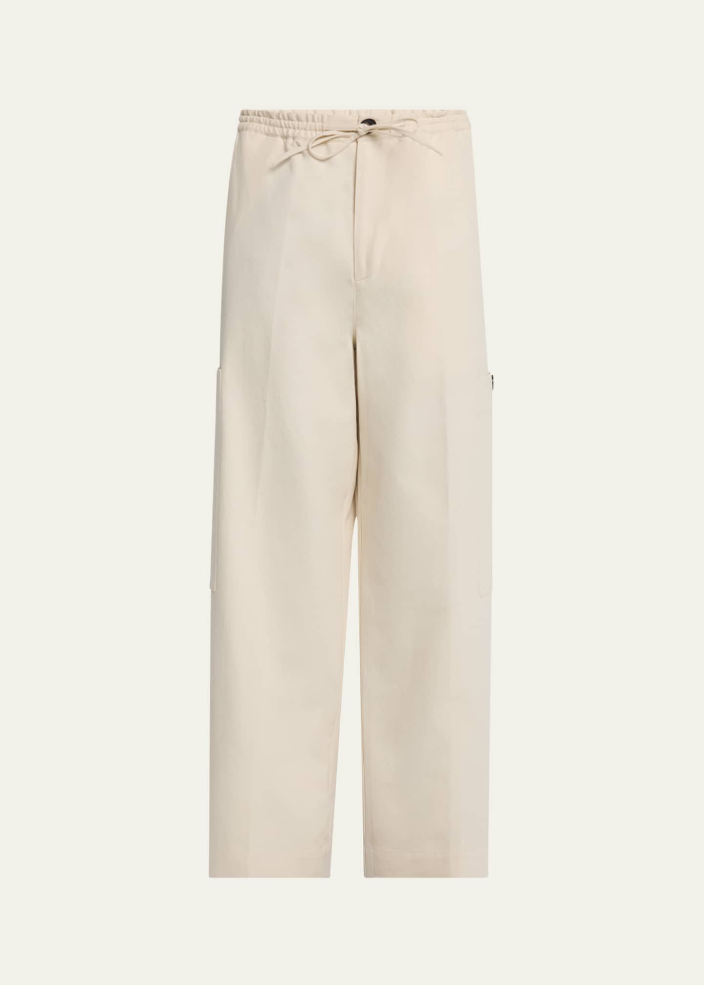 Rohe Men's Cotton Drawstring Cargo Trousers Image 1 of 5