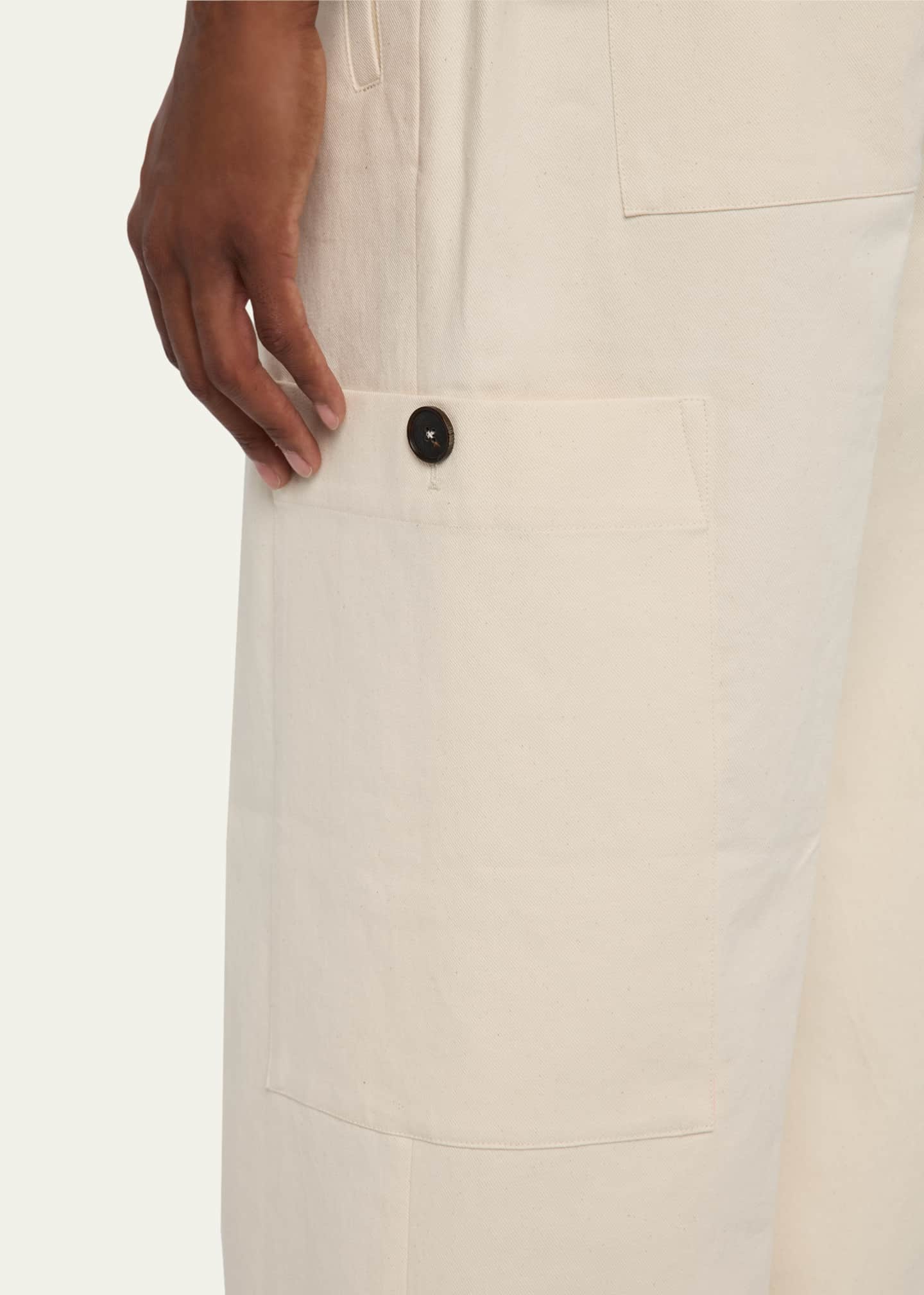 Rohe Men's Cotton Drawstring Cargo Trousers Image 5 of 5