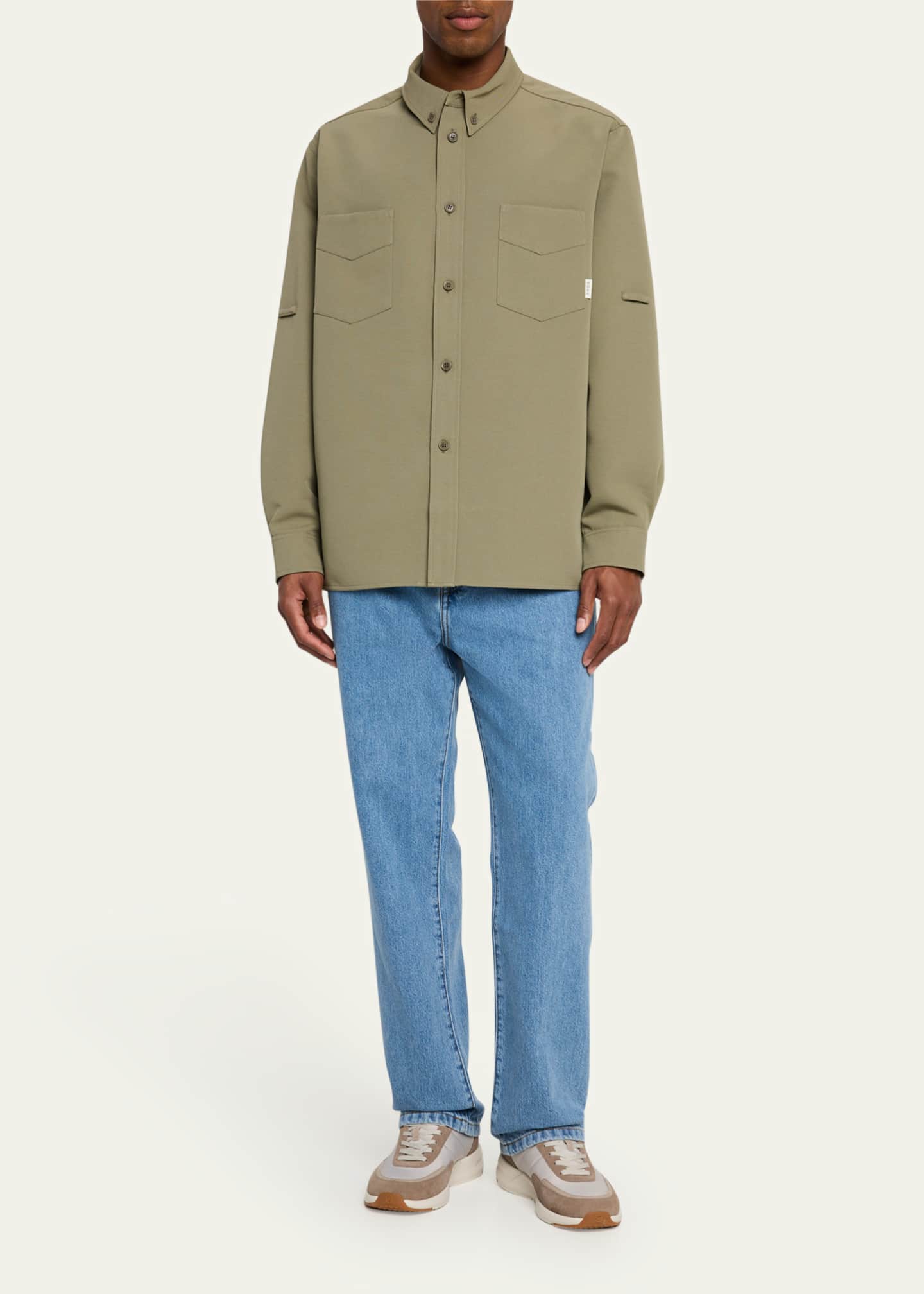 Men's Relaxed Utility Overshirt - Thumbnail 2