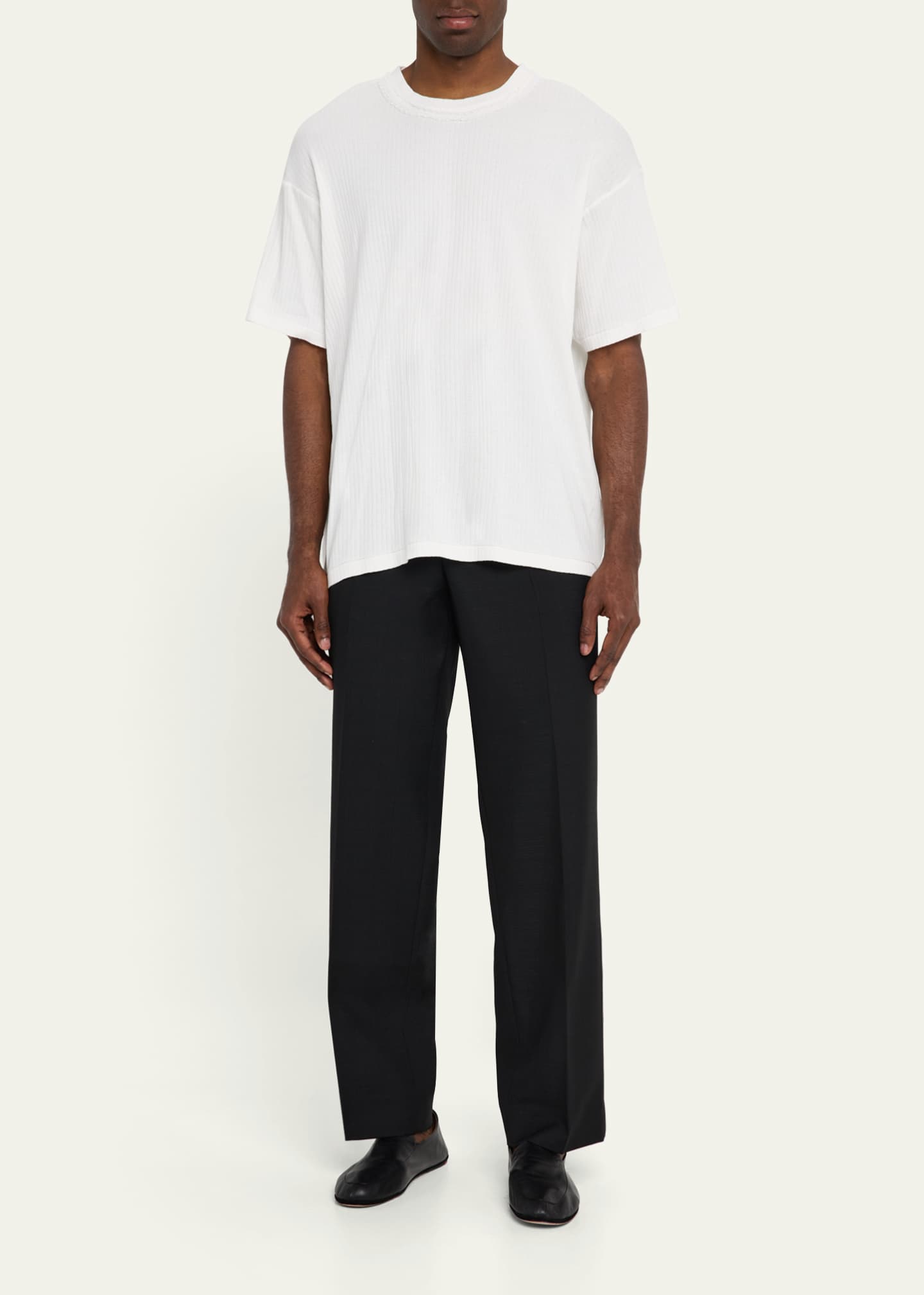 Rohe Men's Wool-Mohair Straight-Leg Trousers Image 2 of 5