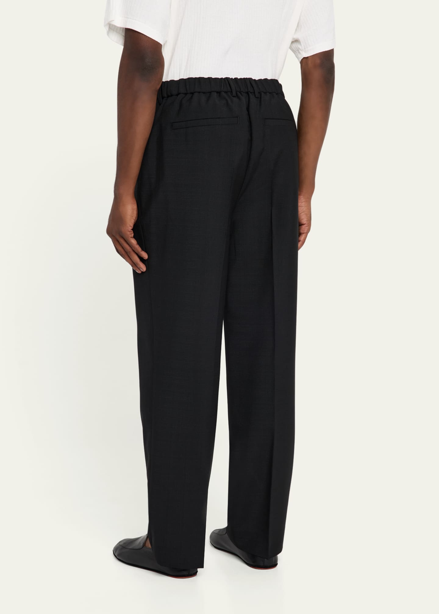 Rohe Men's Wool-Mohair Straight-Leg Trousers Image 3 of 5