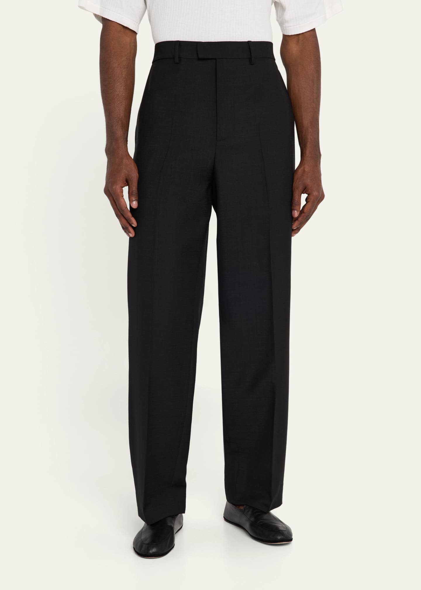Rohe Men's Wool-Mohair Straight-Leg Trousers Image 4 of 5