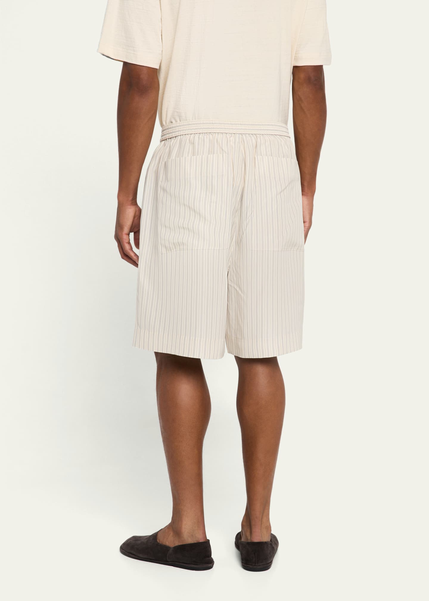 Rohe Men's Striped Loose-Fit Drawstring Shorts Image 3 of 5