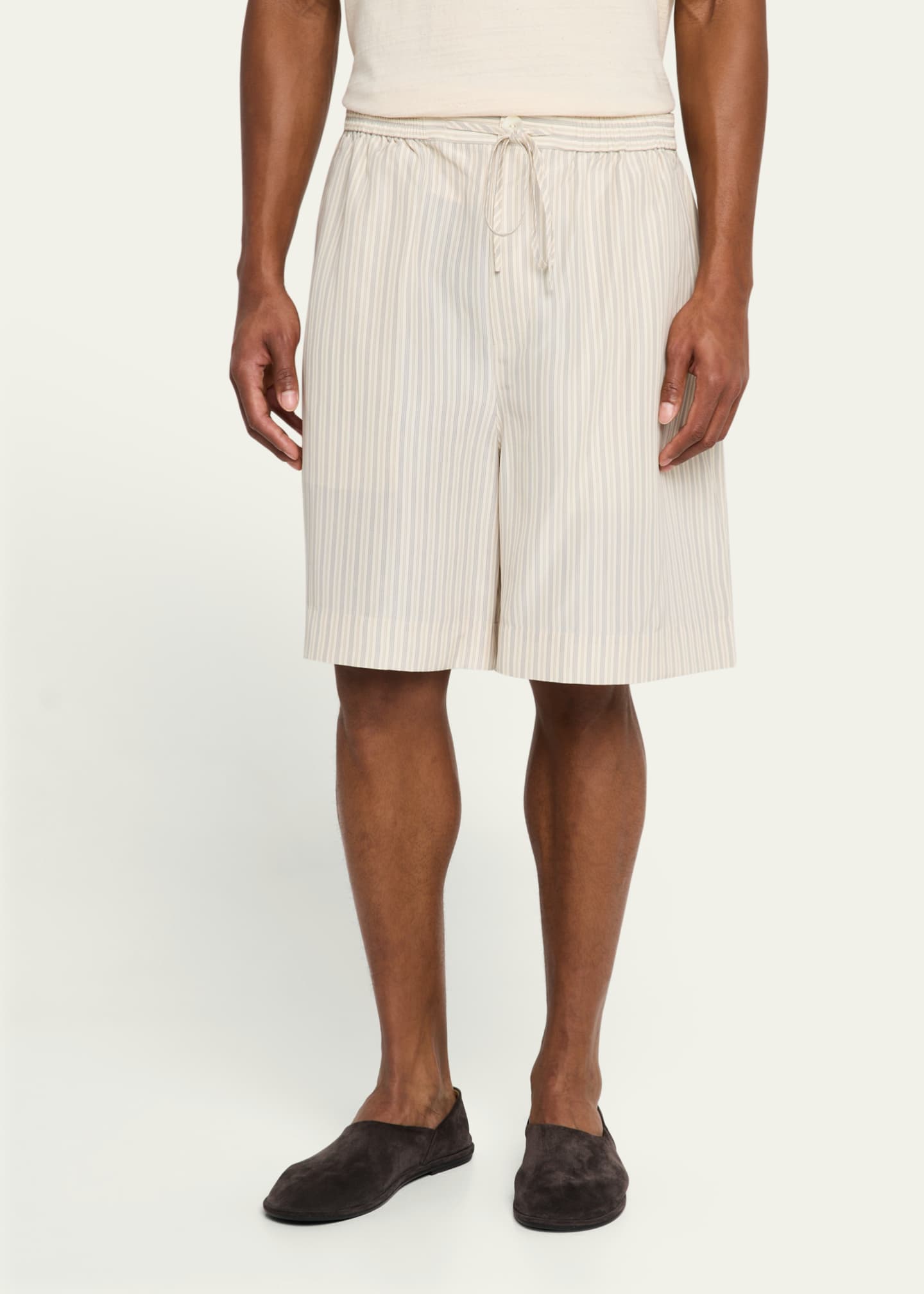 Rohe Men's Striped Loose-Fit Drawstring Shorts Image 4 of 5