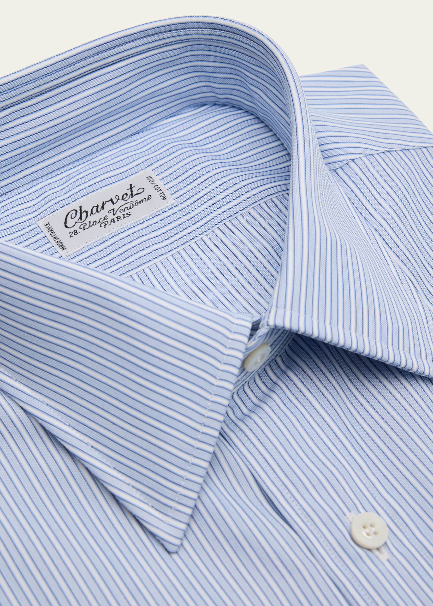 CHARVET FRANCE STRIPE COTTON SHIRT Charvet - Striped Cotton Shirt