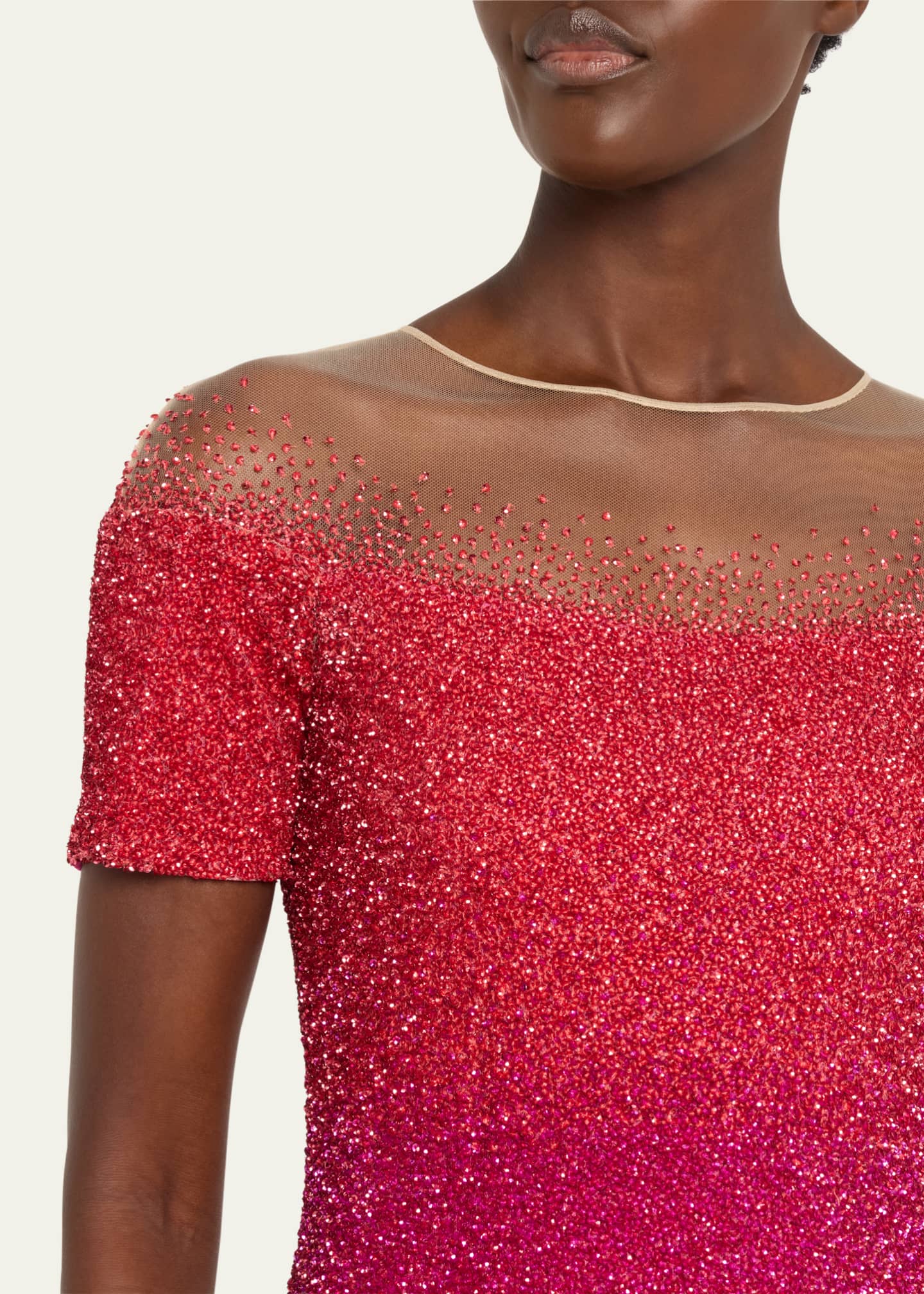 Pamella Roland Ombre Sequined Gown Image 5 of 5