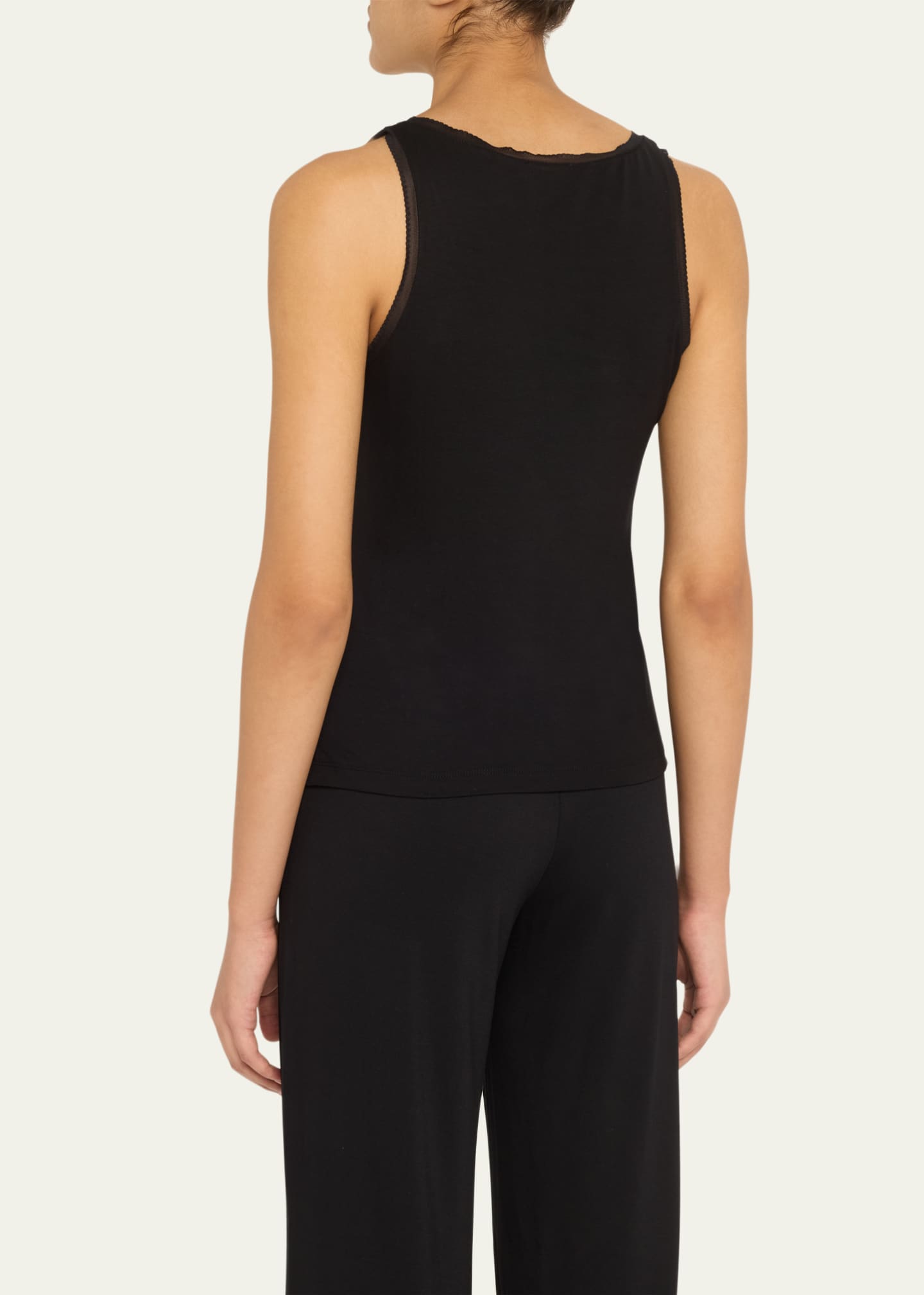 Simone Perele Aurore Lace-Trim Viscose Tank Image 3 of 5