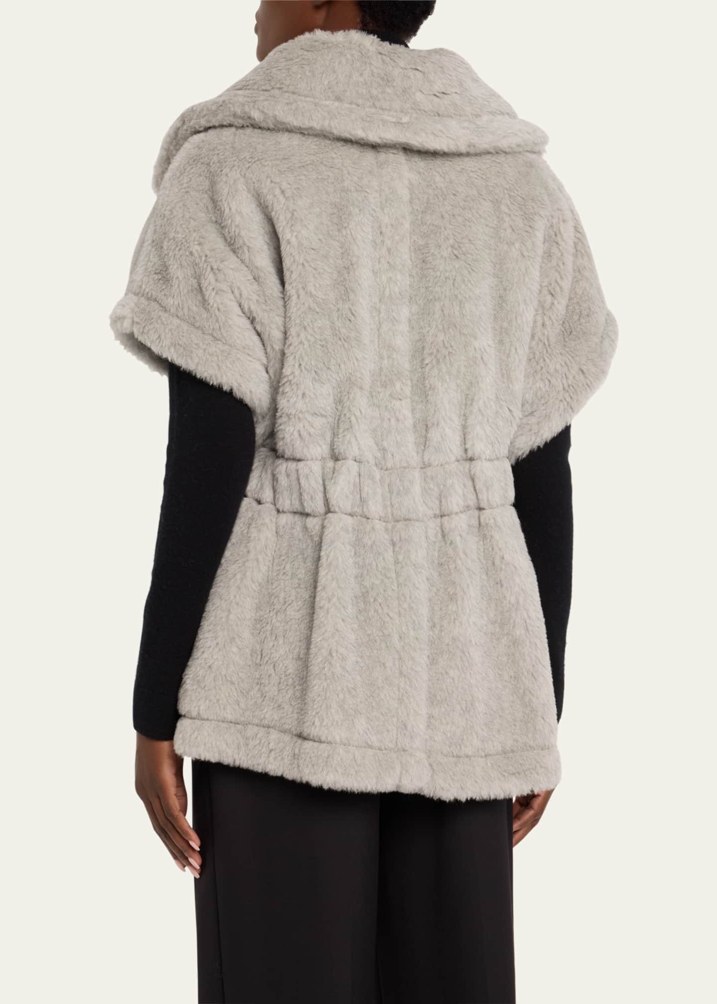 Max Mara Belted Alpaca Wool Vest Cape Image 3 of 5