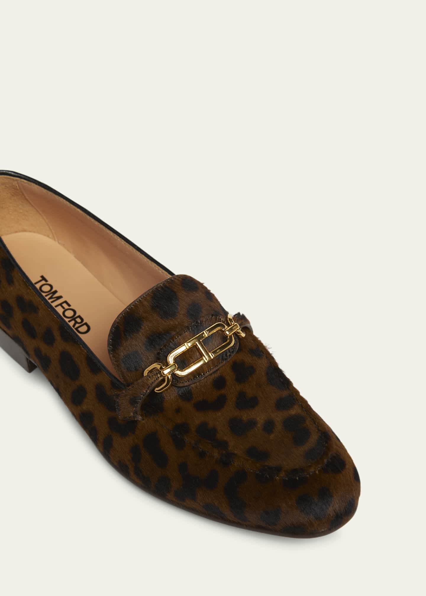 TOM FORD Leopard Calf Hair Loafers Image 5 of 5