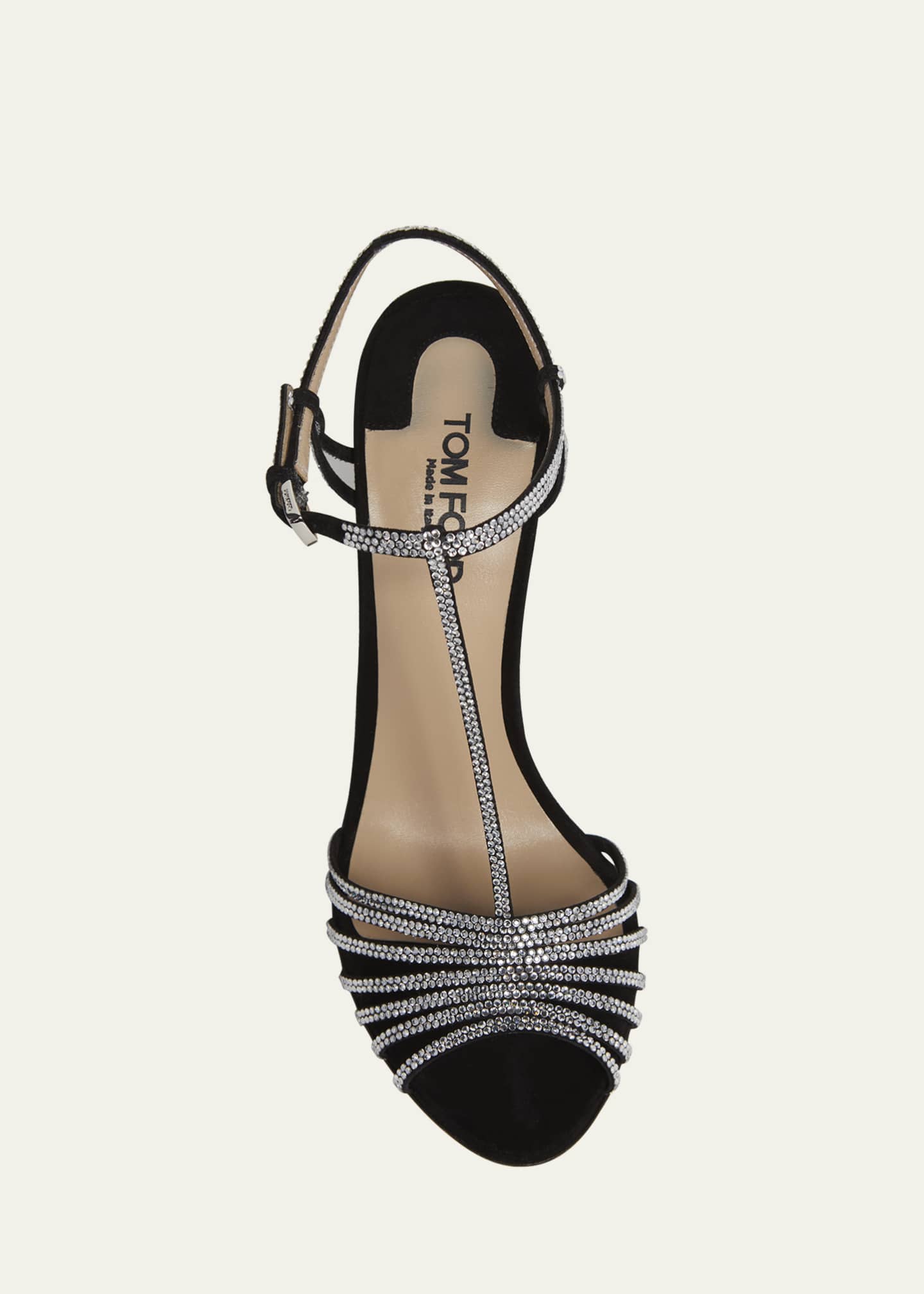 TOM FORD Jerry Suede and Crystal Strappy Sandals Image 5 of 5