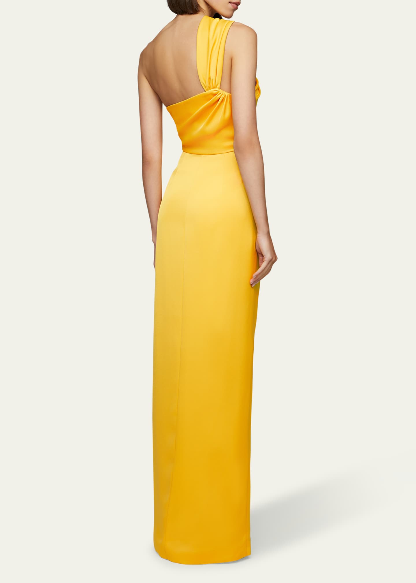 Halston Blaise One-Shoulder Cutout Column Gown Image 3 of 5