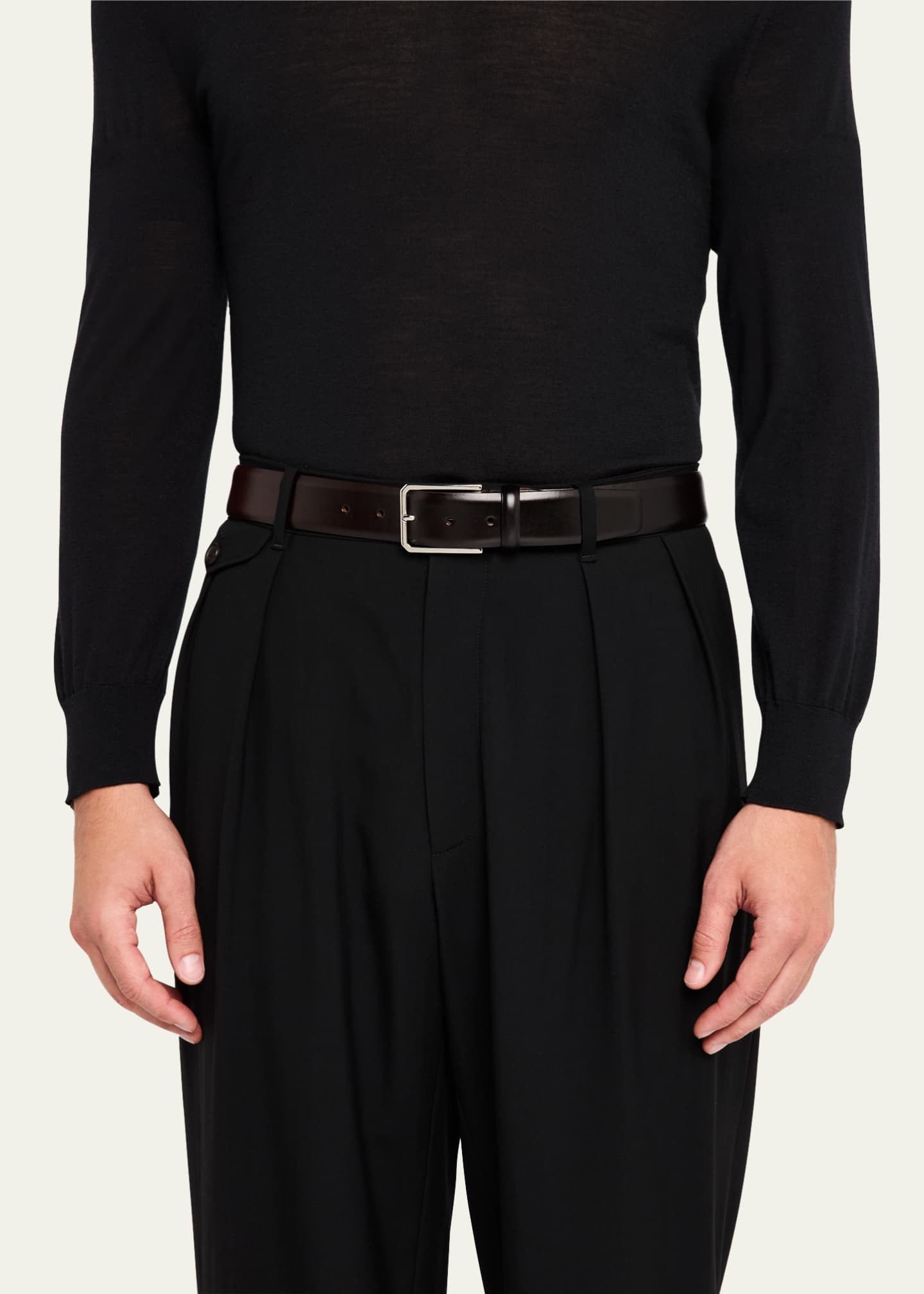 Santoni Men's Smooth Calfskin Belt Image 2 of 2