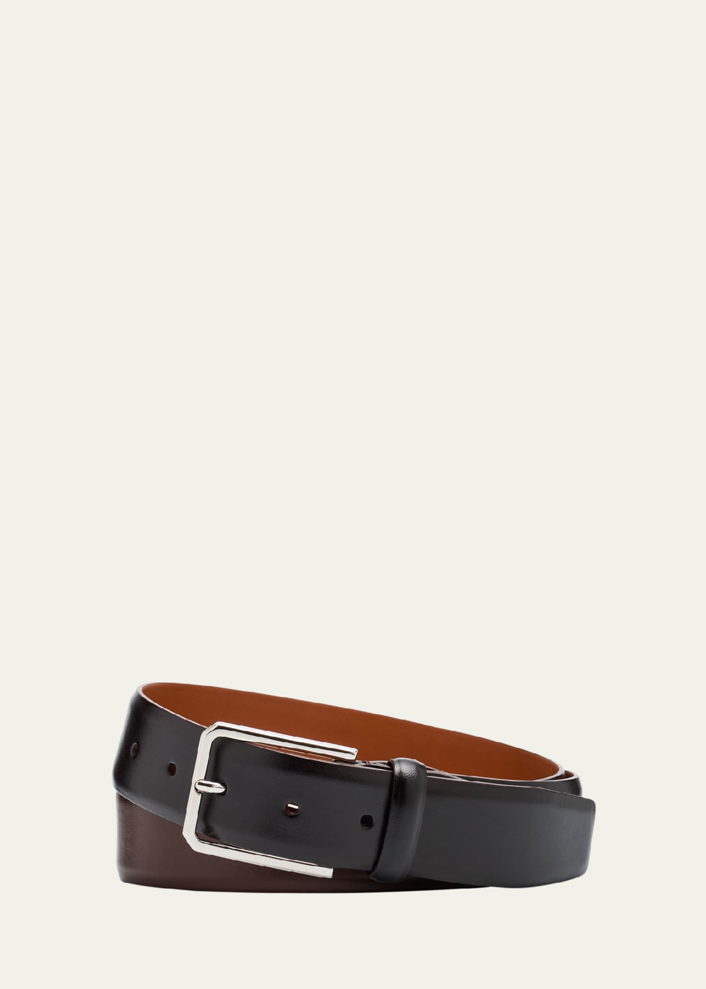 Santoni Men's Smooth Calfskin Belt Image 1 of 2