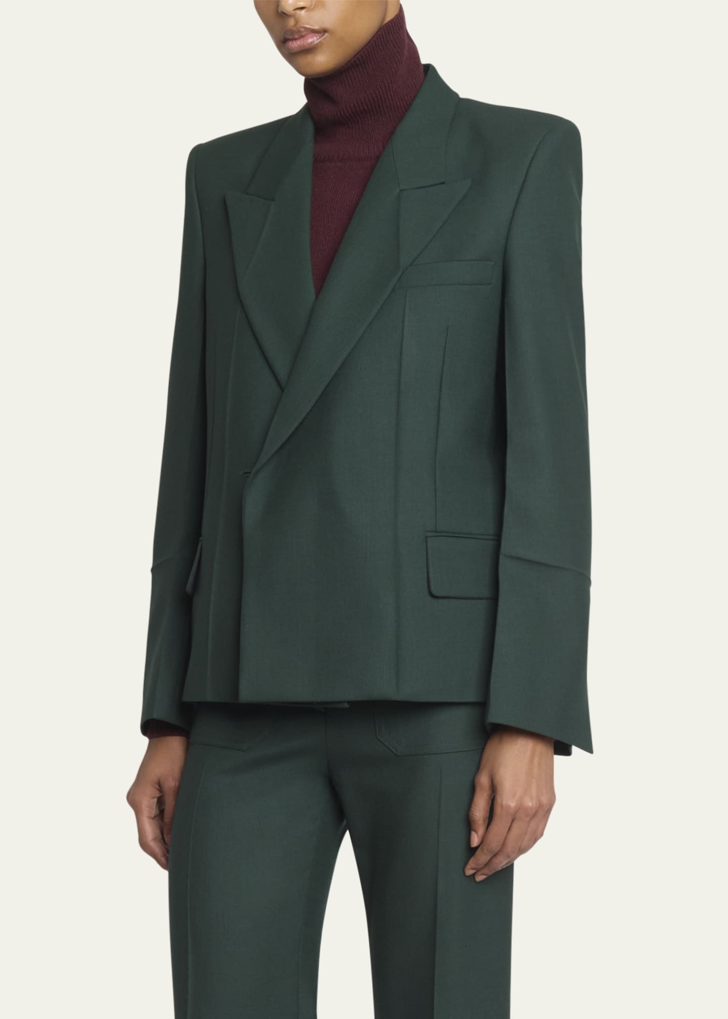 コート VICTORIA BECKHAM 'Pointed Shoulder' coat Blue Pointed Shoulder Tux Jacket In Black – Victoria Beckham Inc