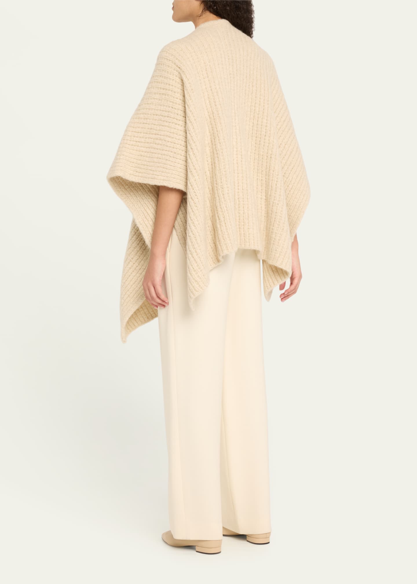 Sofia Cashmere Cashmere Blend Knitted Cape Image 3 of 5