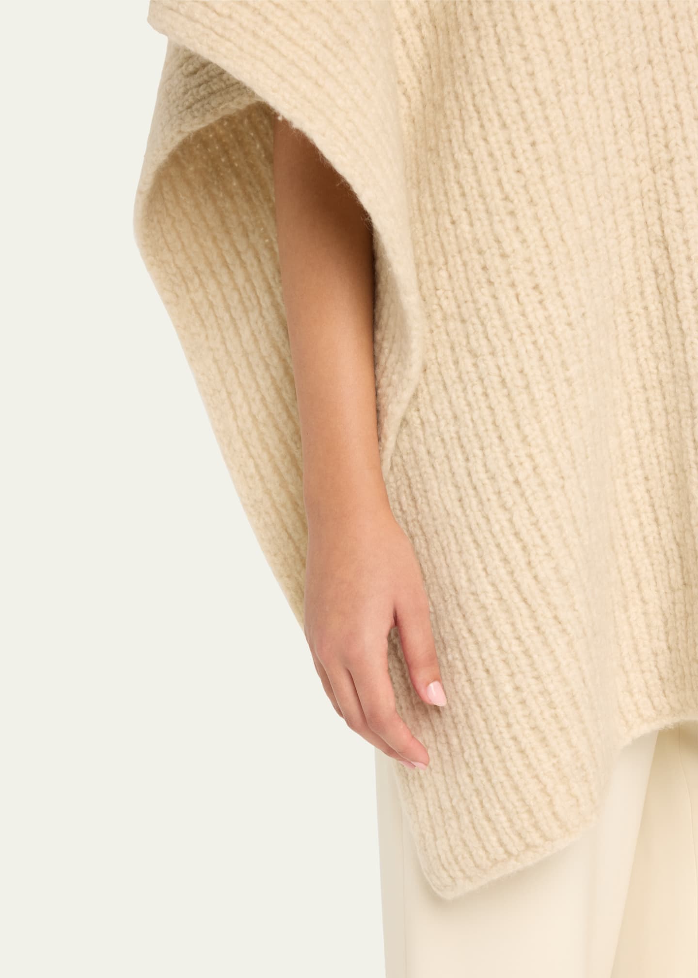 Sofia Cashmere Cashmere Blend Knitted Cape Image 5 of 5