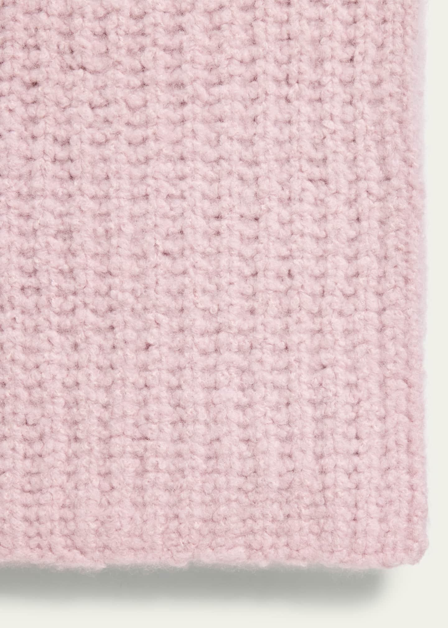 Sofia Cashmere Cashmere Blend Boucle Knitted Scarf Image 4 of 4