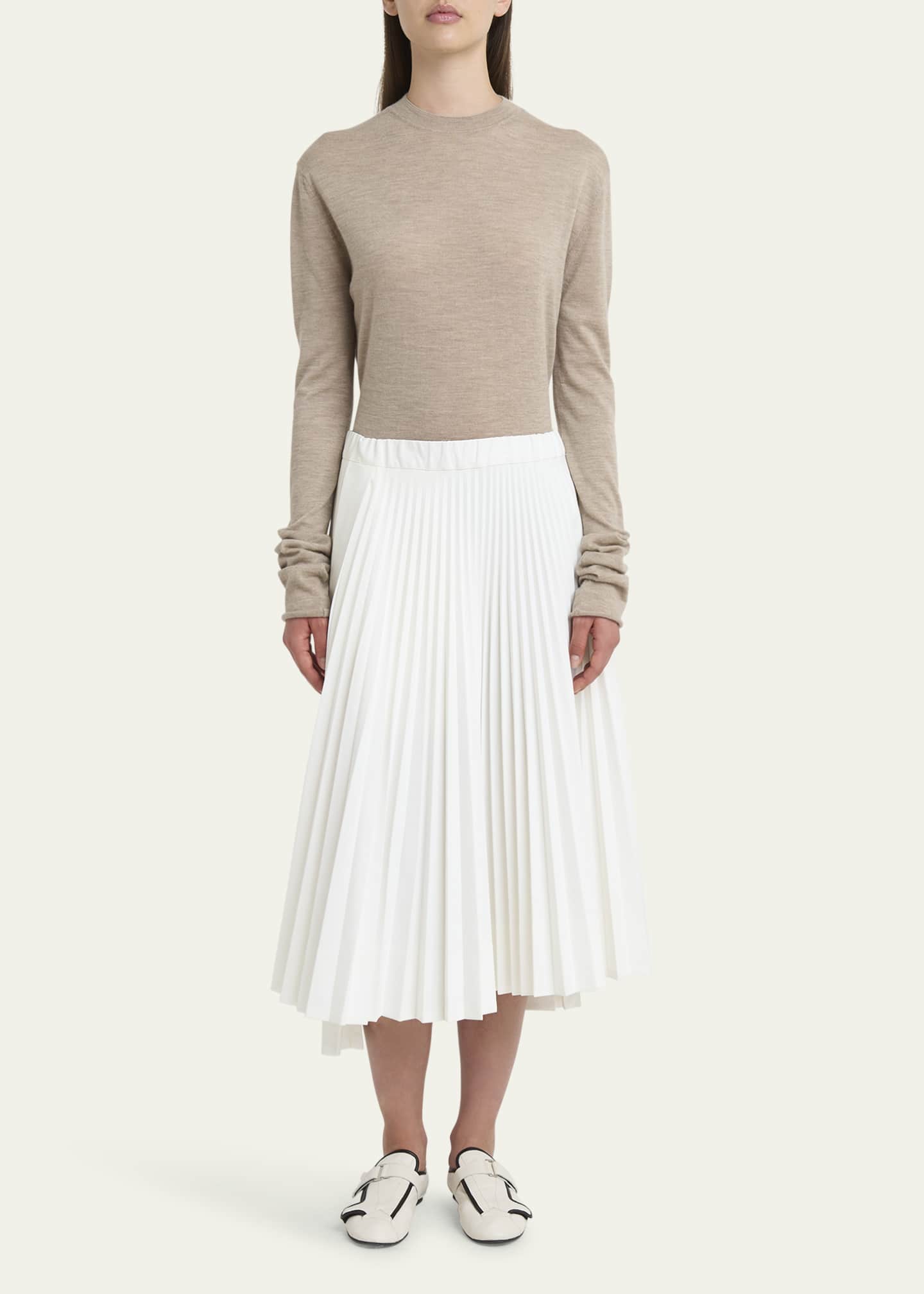 Plan C Pleated Midi Skirt Image 2 of 5