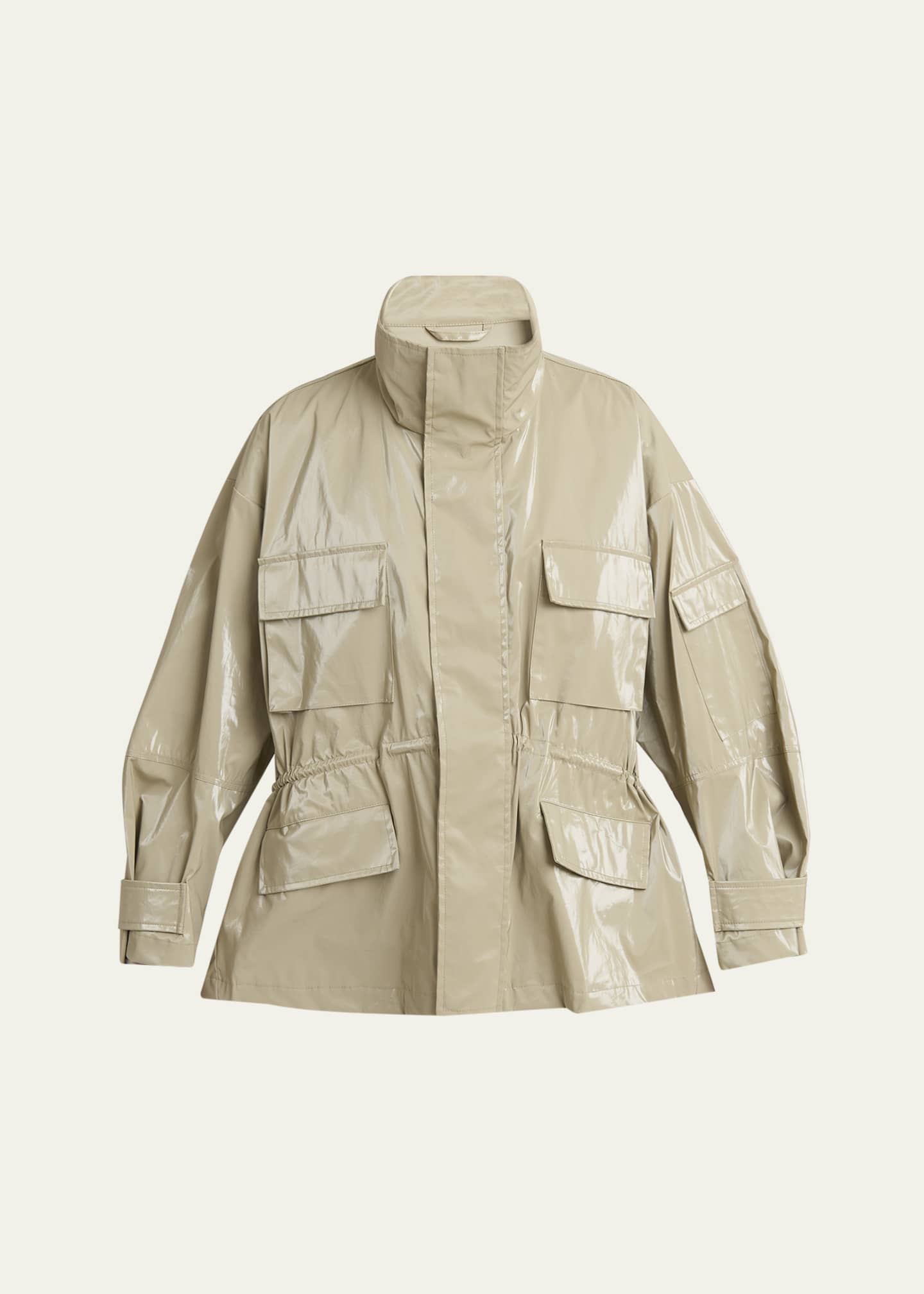 Plan C High-Neck Drawstring Cotton Jacket Image 1 of 5