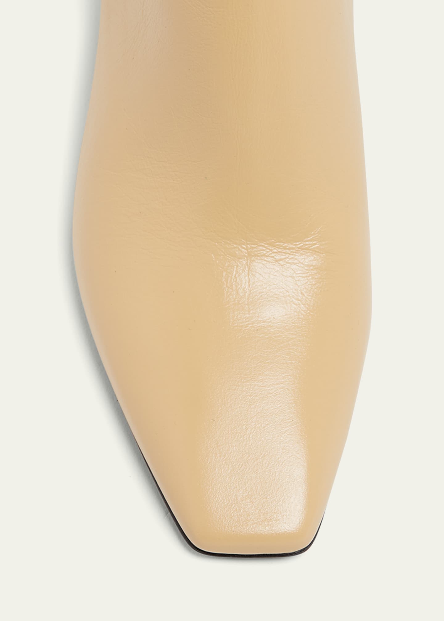 Chloe Georgia Leather Block-Heel Booties Image 5 of 6