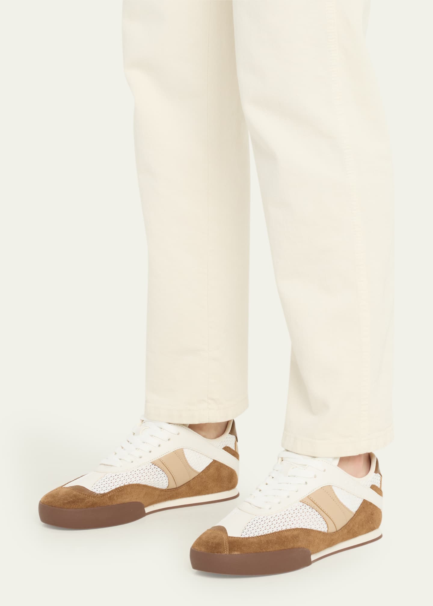 Chloe Kick Mesh and Leather Low-Top Sneakers Image 2 of 5