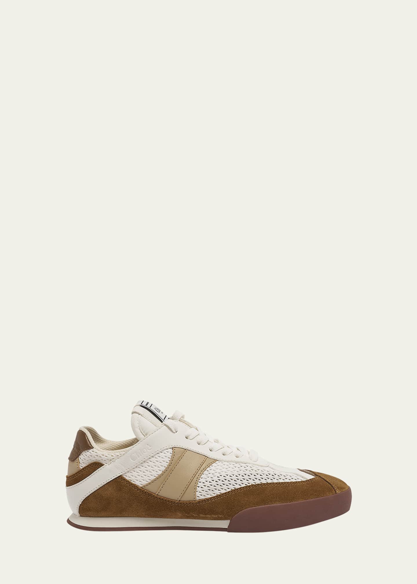 Chloe Kick Mesh and Leather Low-Top Sneakers Image 1 of 5