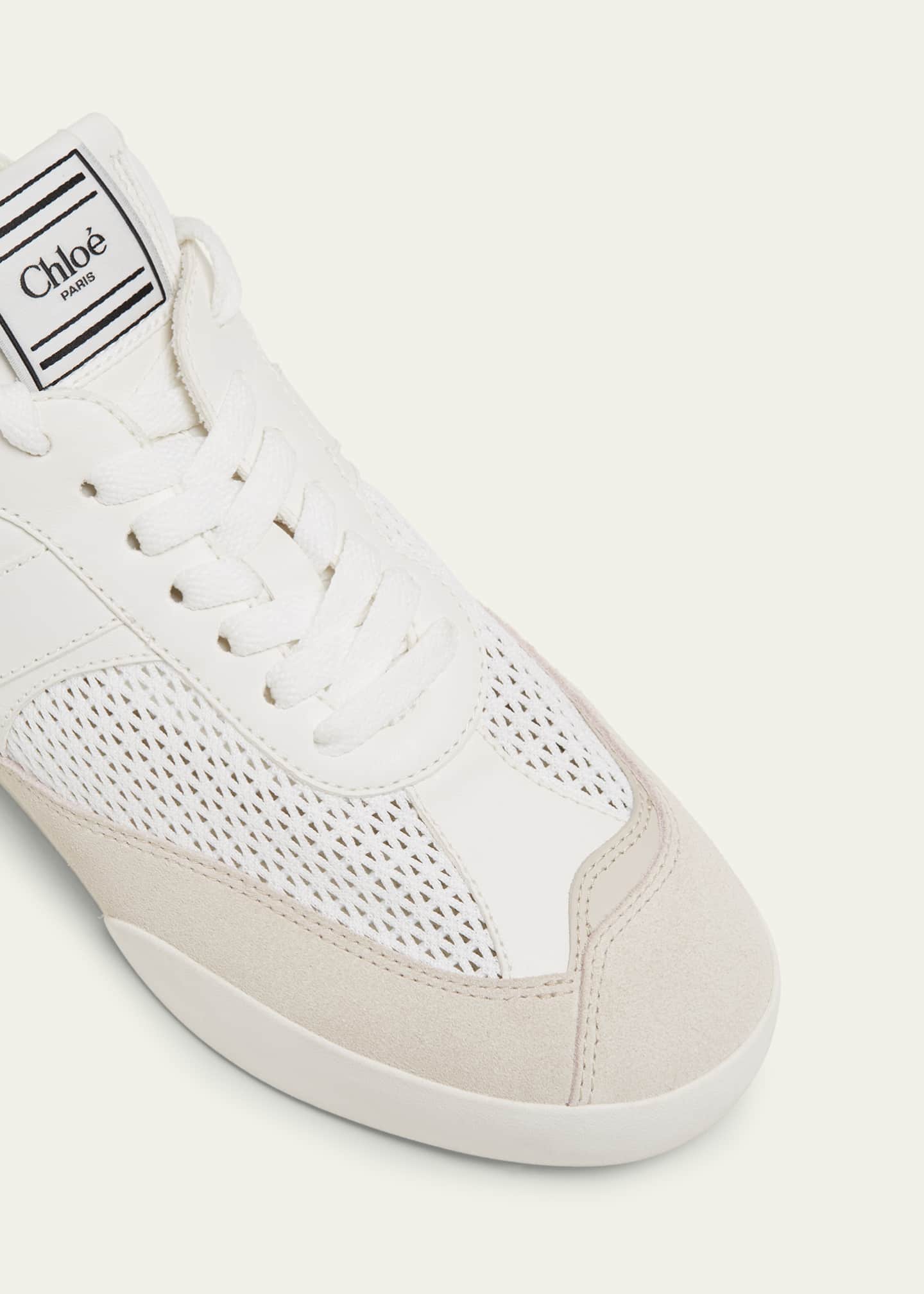 Chloe Kick Mesh and Leather Low-Top Sneakers Image 6 of 6