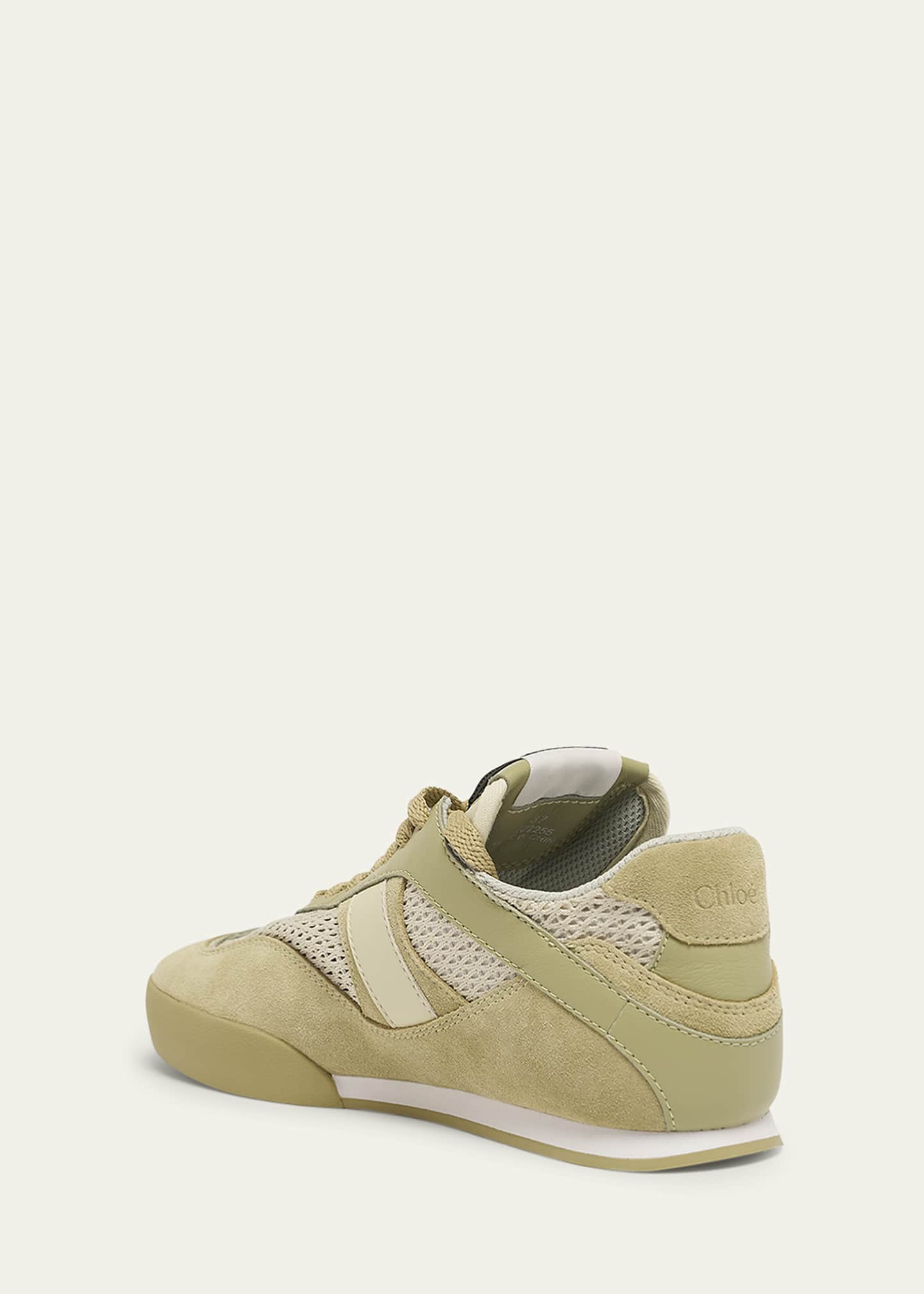 Chloe Kick Mesh and Leather Low-Top Sneakers Image 2 of 4