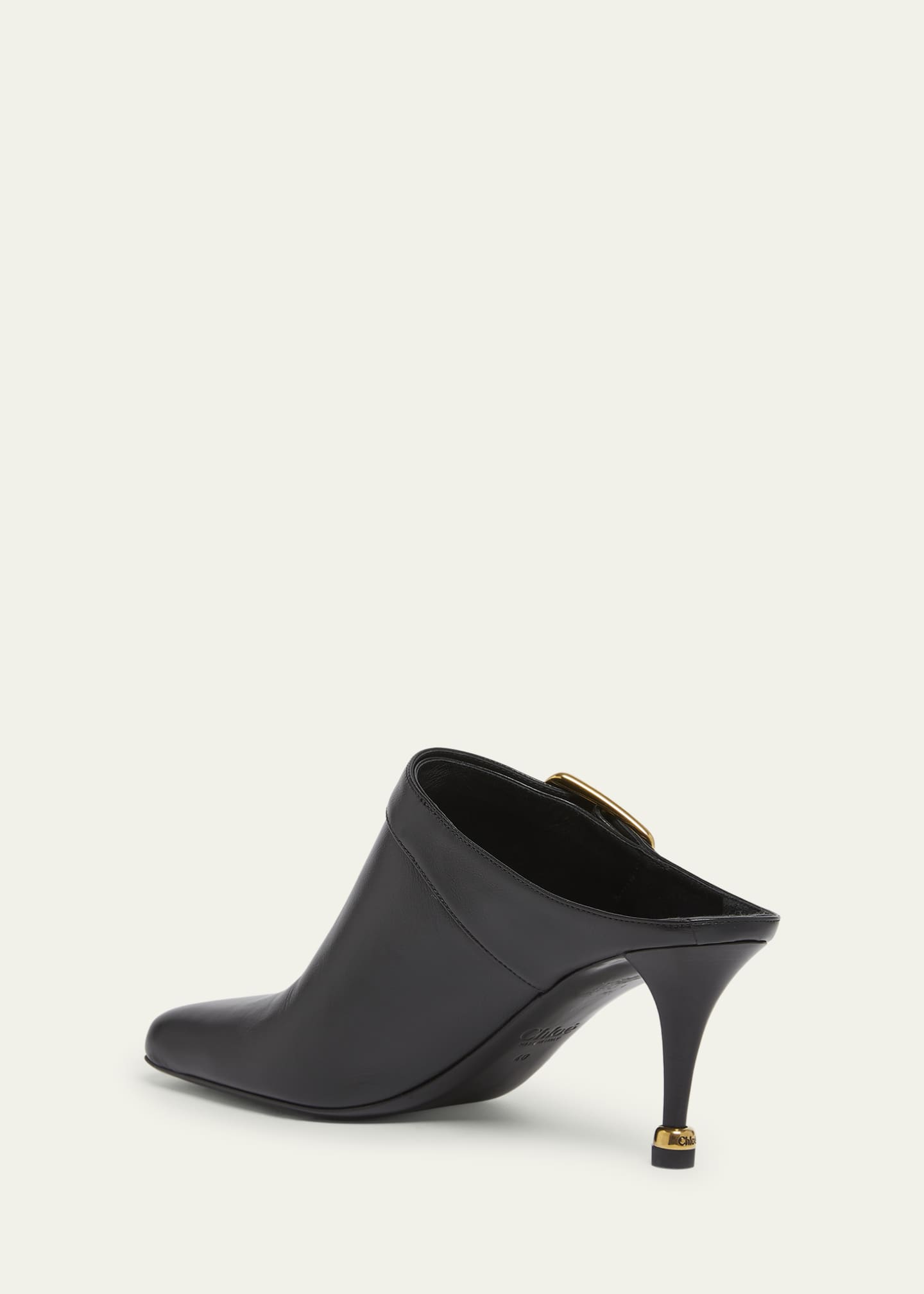 Chloe Andrea Calfskin Buckle Mule Pumps Image 4 of 6