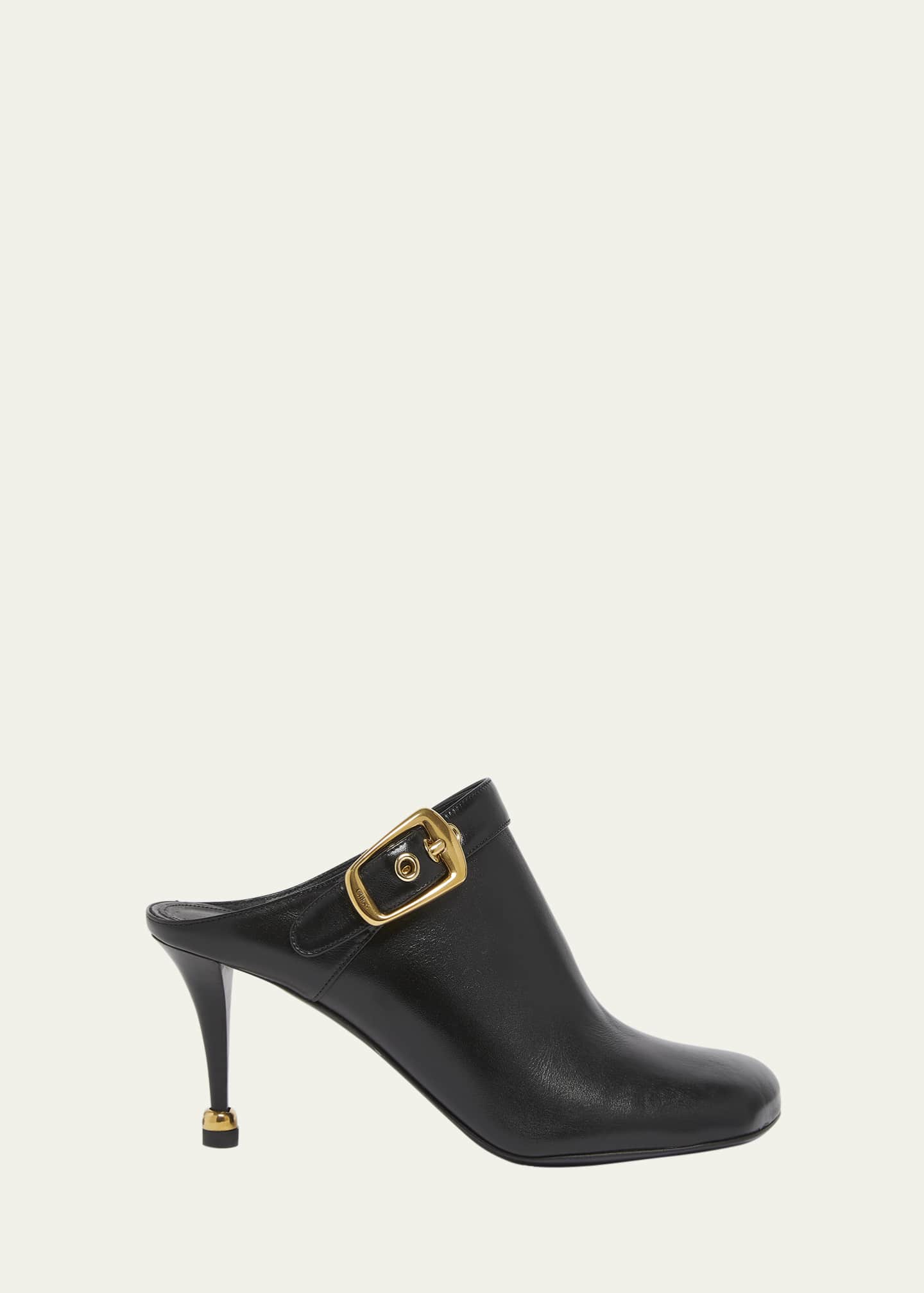 Chloe Andrea Calfskin Buckle Mule Pumps Image 1 of 6