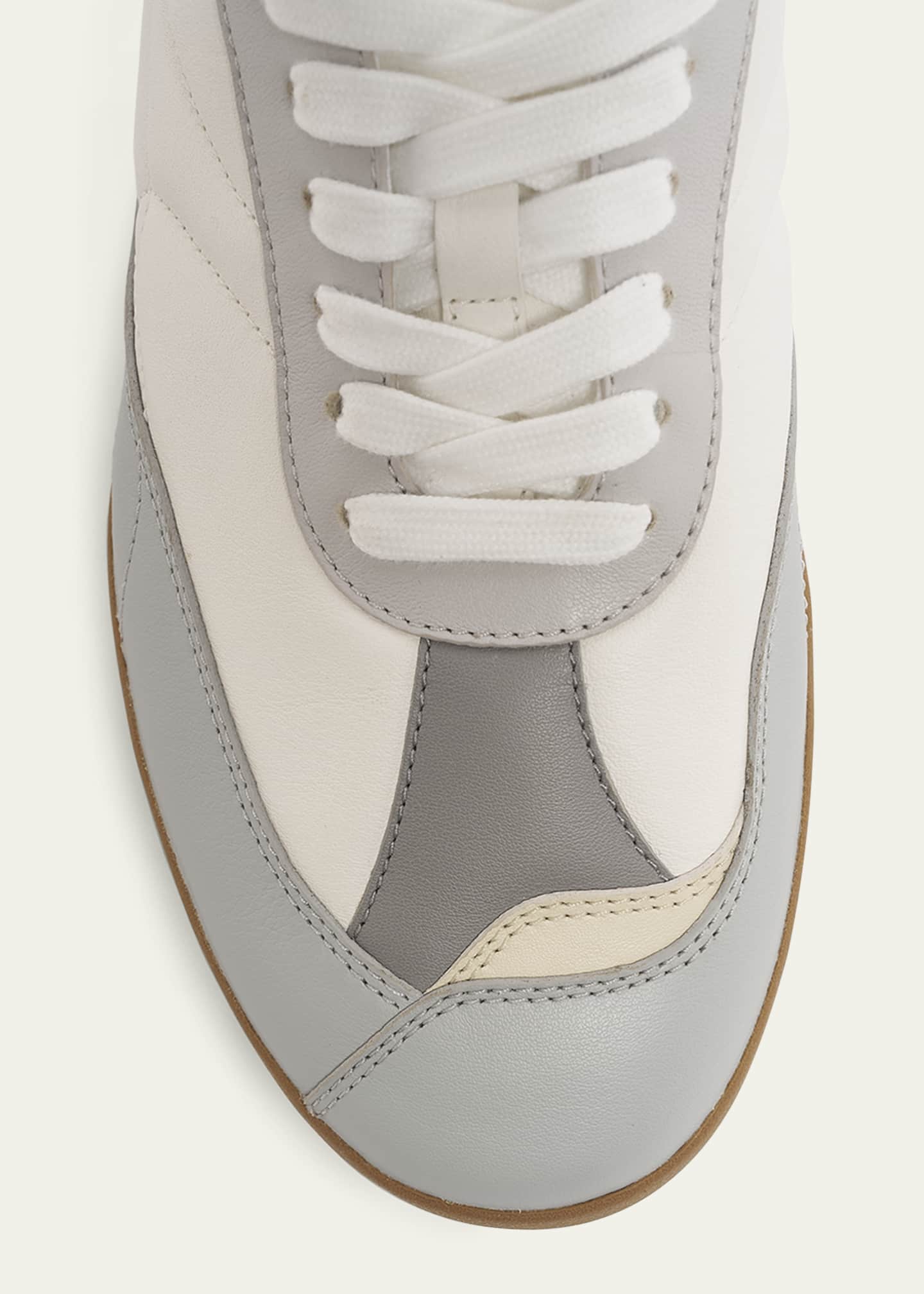 Chloe Kick Low-Top Mixed Leather Sneakers Image 3 of 3