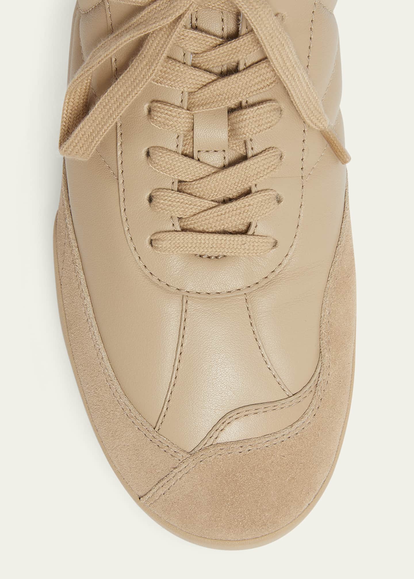 Chloe Kick Low-Top Mixed Leather Sneakers Image 3 of 3