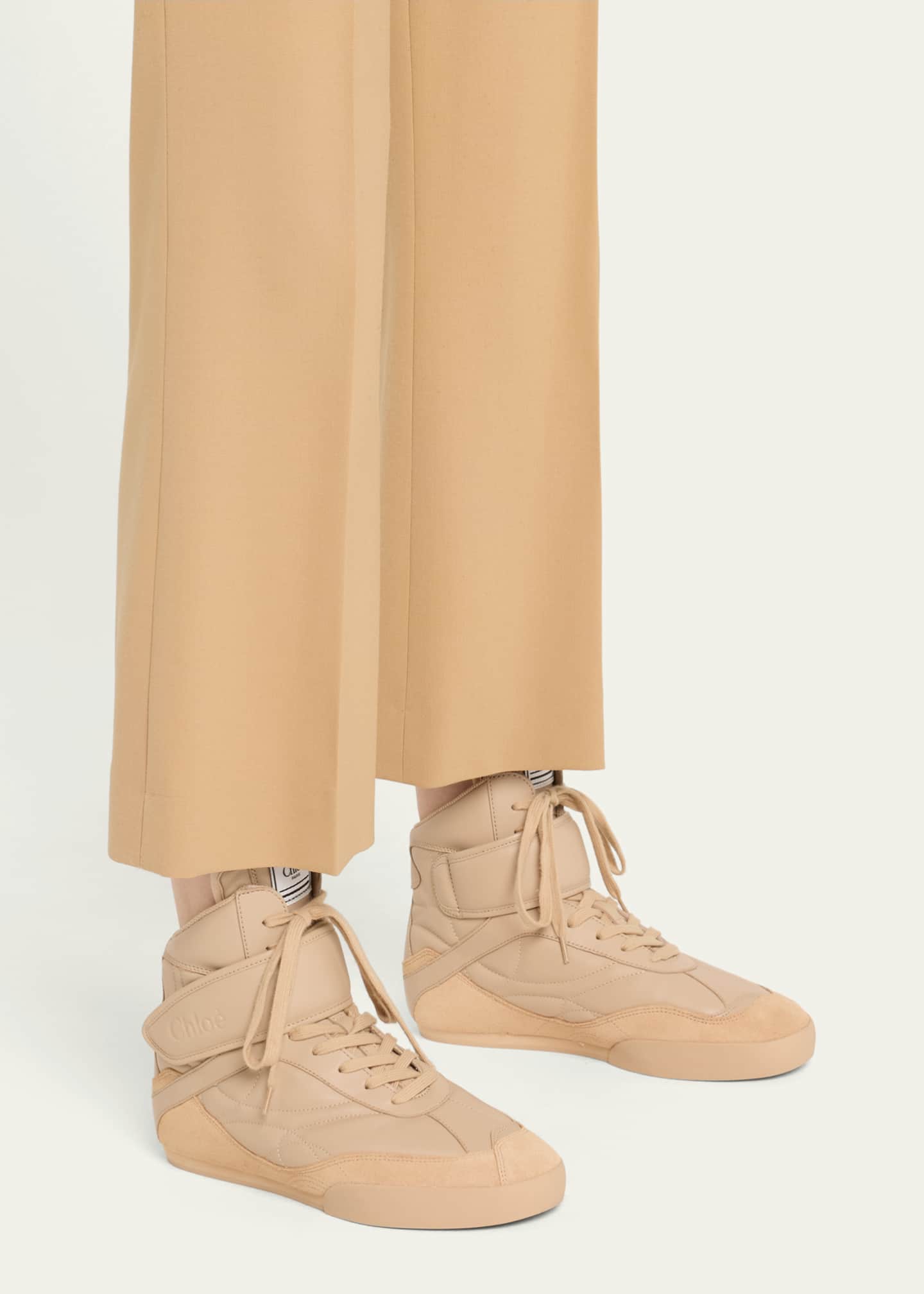 Chloe Kick Leather High-Top Sneakers Image 2 of 6