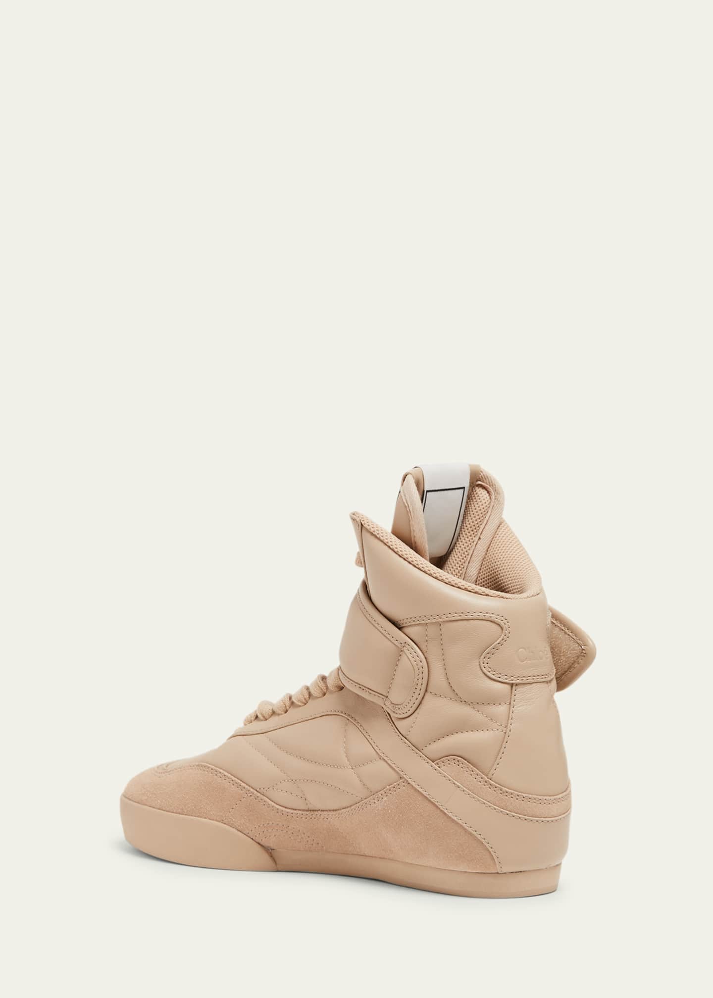 Chloe Kick Leather High-Top Sneakers Image 4 of 6