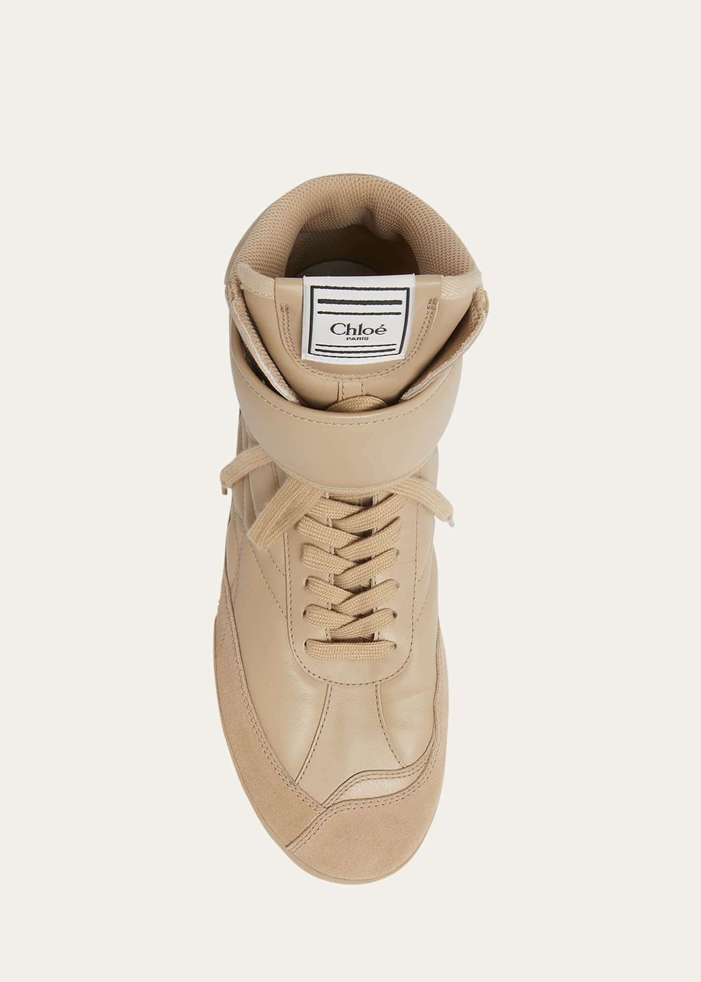 Chloe Kick Leather High-Top Sneakers Image 6 of 6
