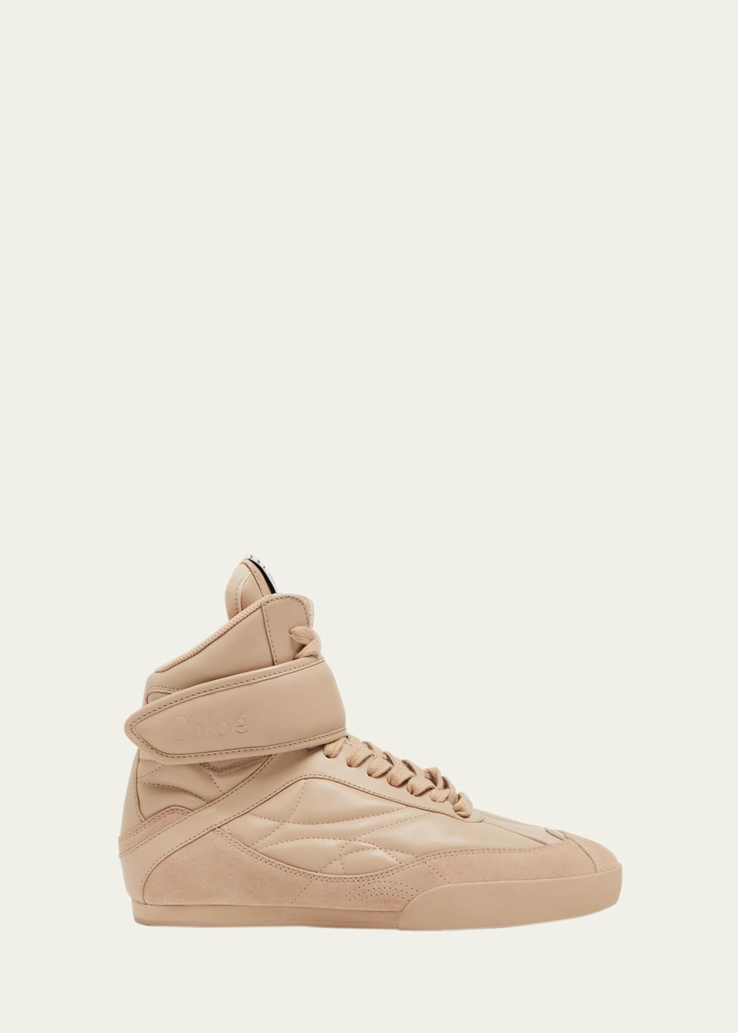 Chloe Kick Leather High-Top Sneakers Image 1 of 6