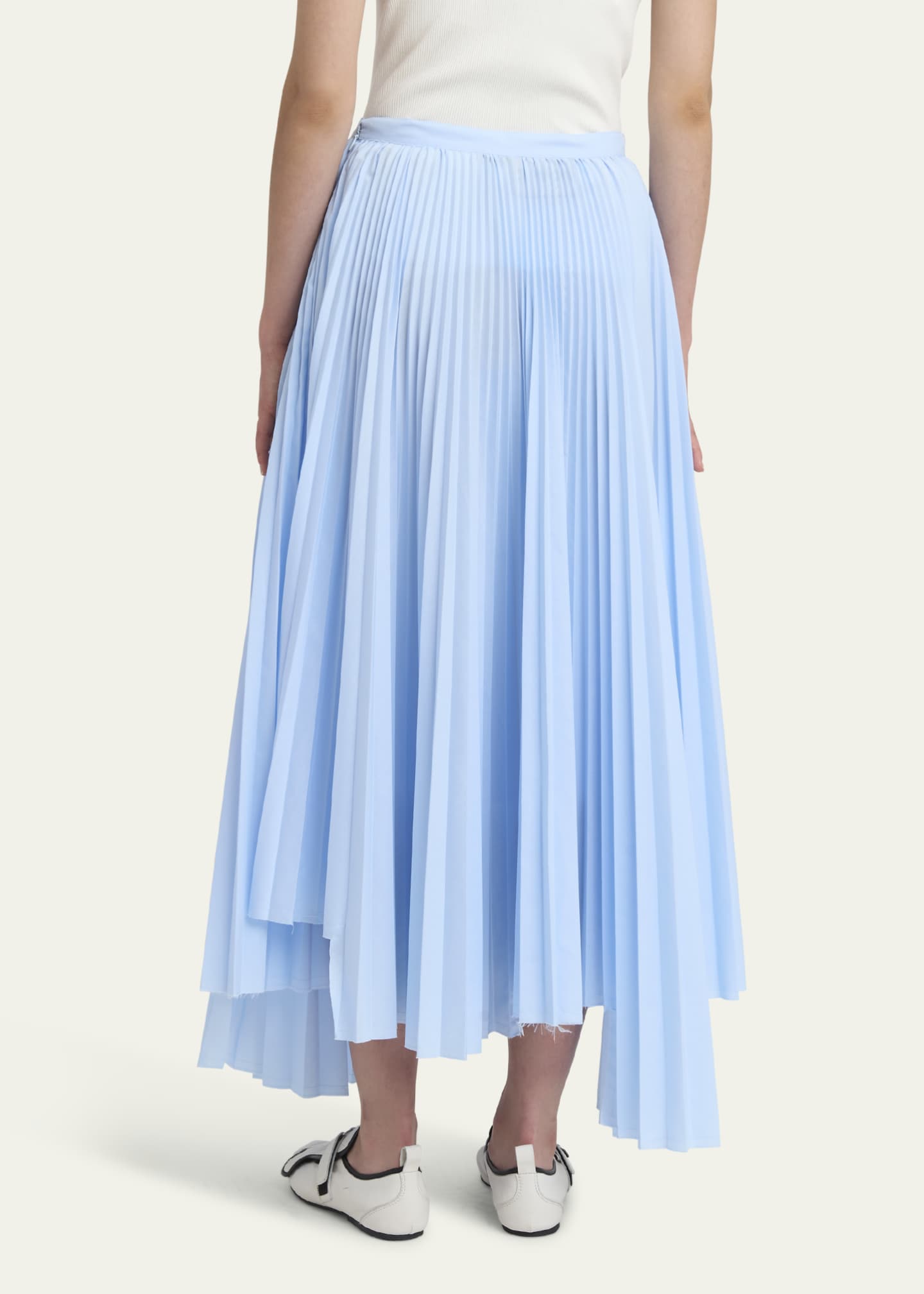 Plan C Long Asymmetric Pleated Skirt Image 3 of 5