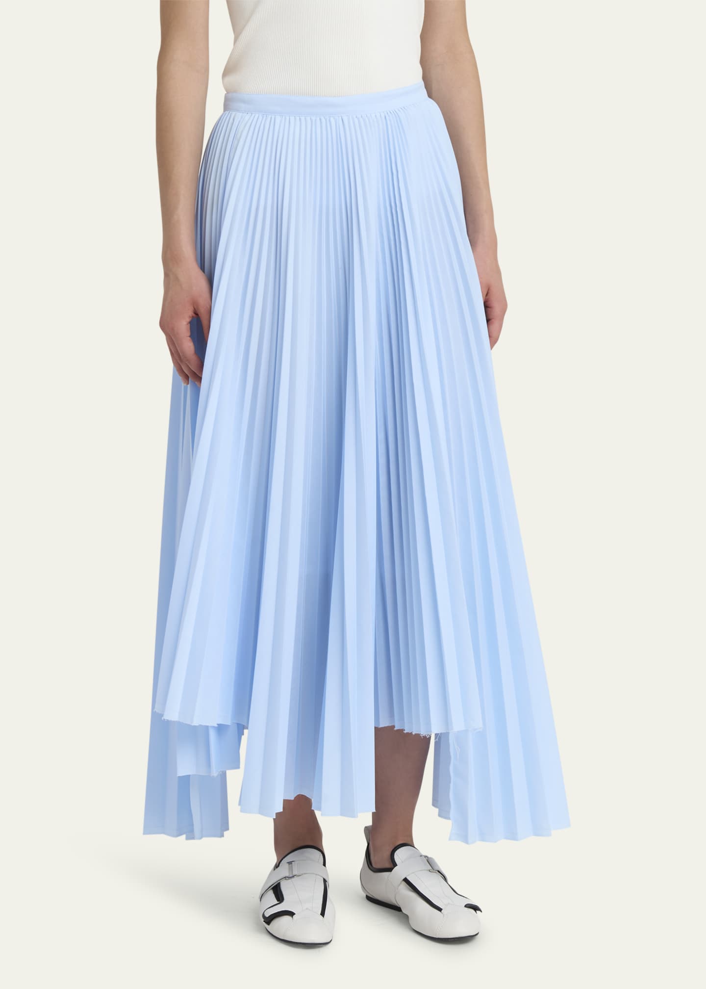 Plan C Long Asymmetric Pleated Skirt Image 4 of 5