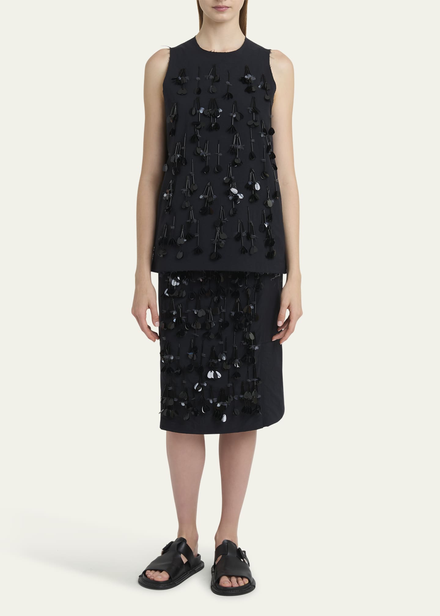 Plan C Sequined Straight Midi Skirt Image 2 of 5