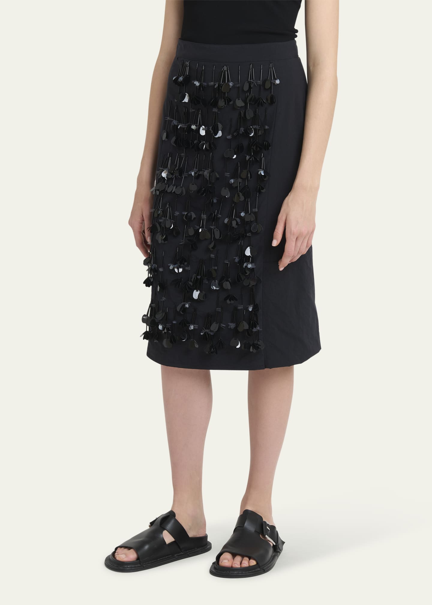 Plan C Sequined Straight Midi Skirt Image 4 of 5