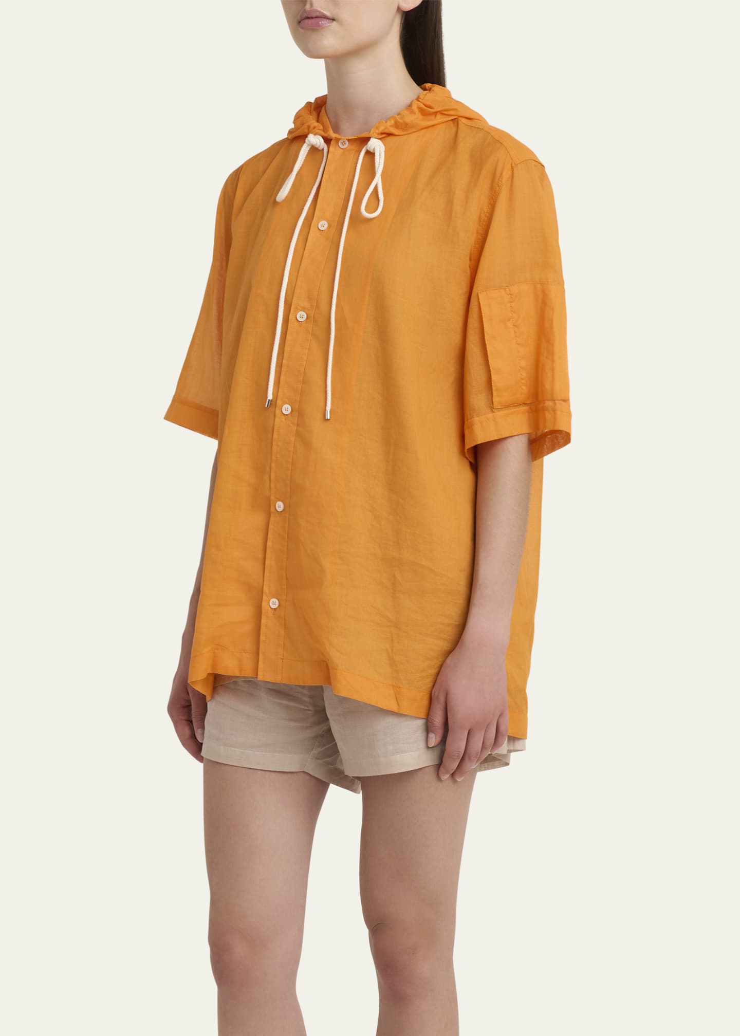 Plan C Hooded Drawstring Shirt Image 4 of 5
